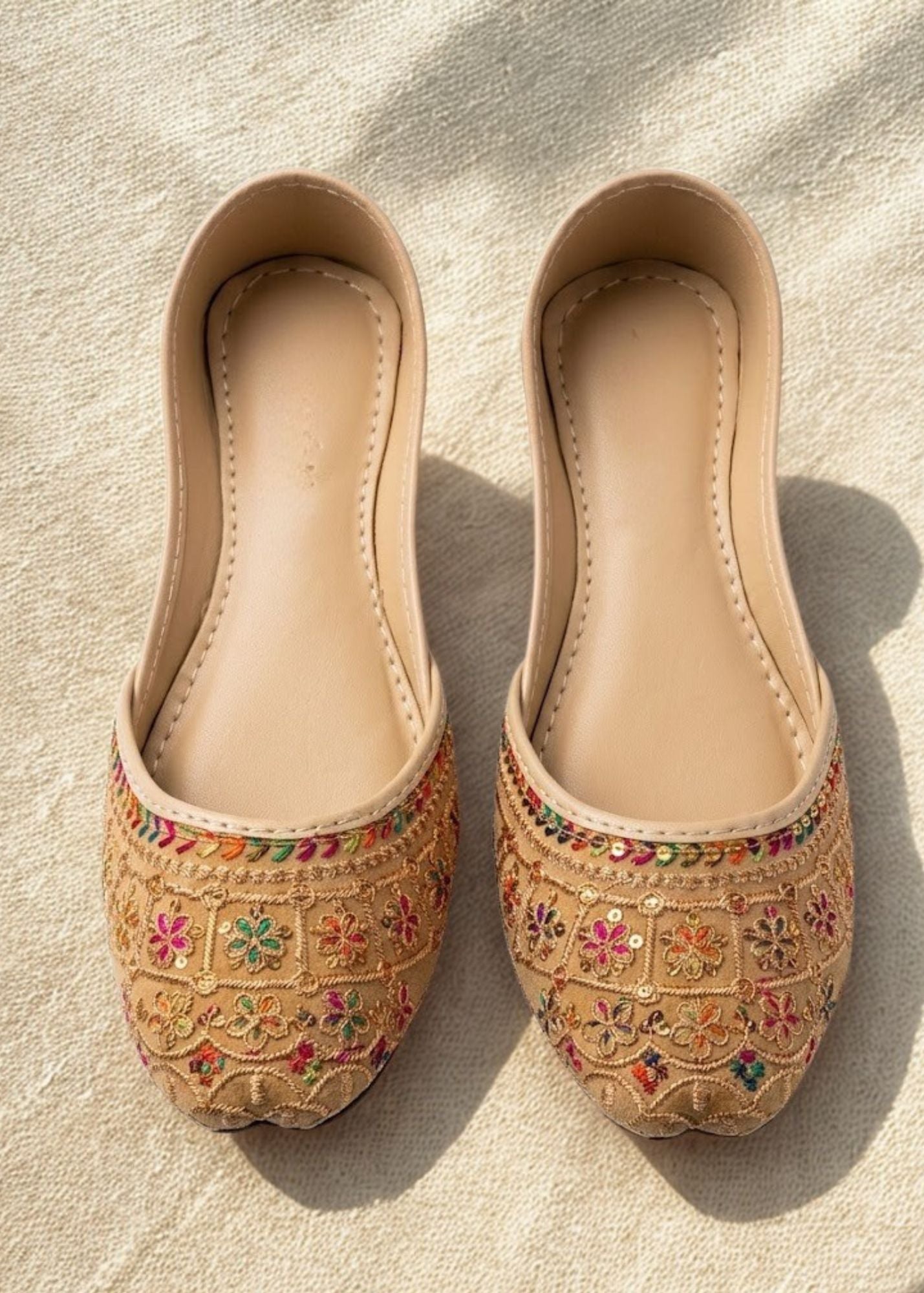 Khussa in Khaki brown by - High Quality Women Khussa QEY7883