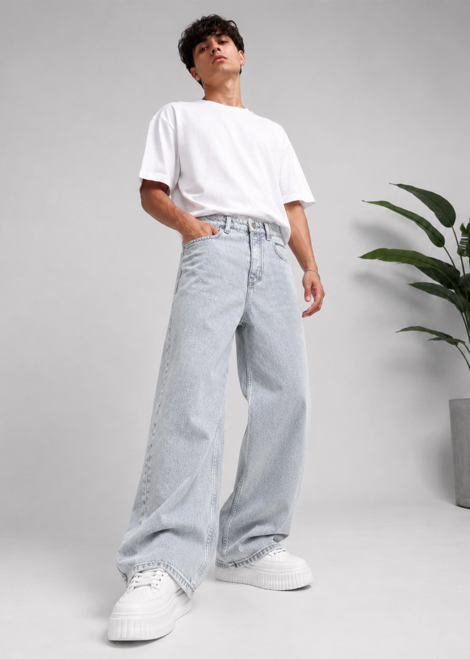 denim Jeans in Light grey