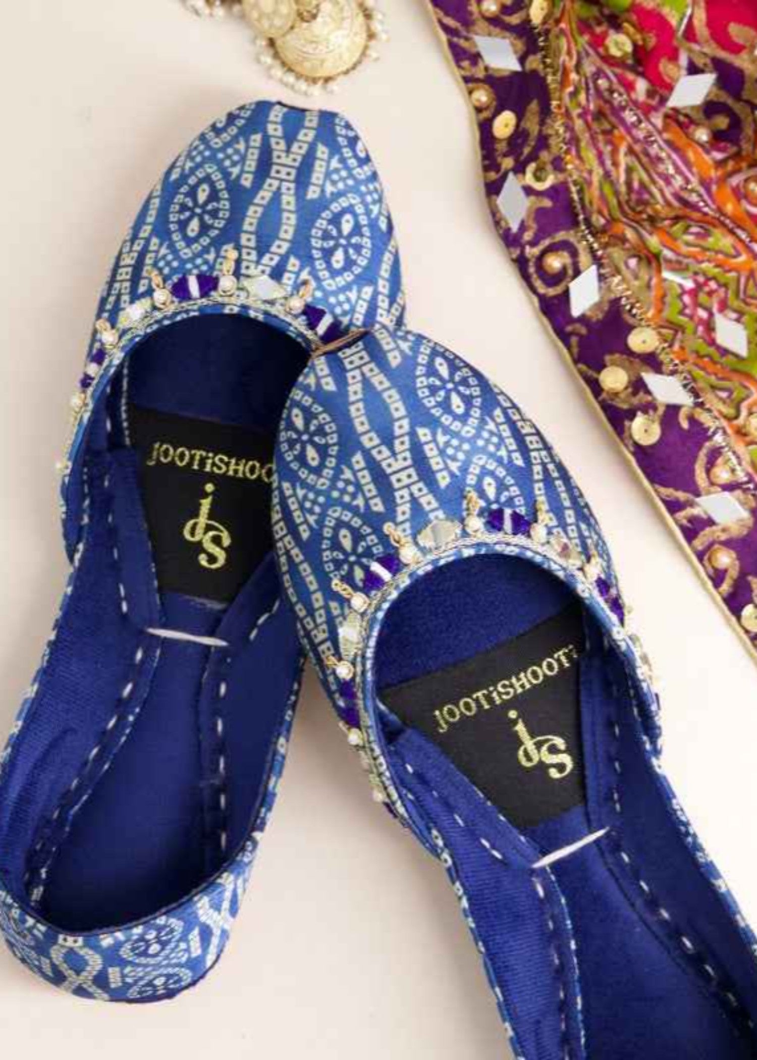 Khussa in Blue by - High Quality Women Khussa AVT3212