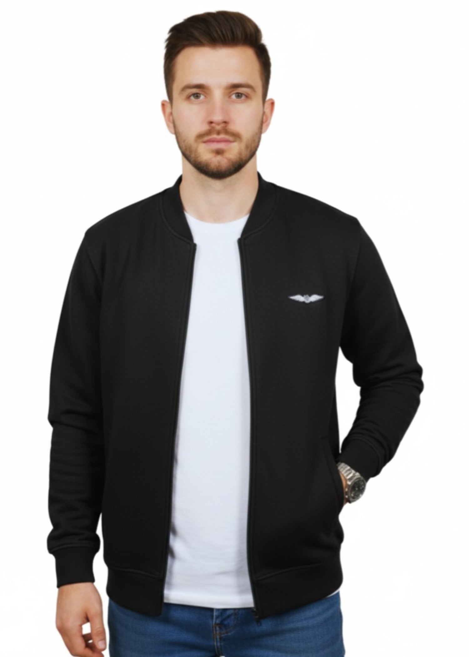 fleece Jacket in Black