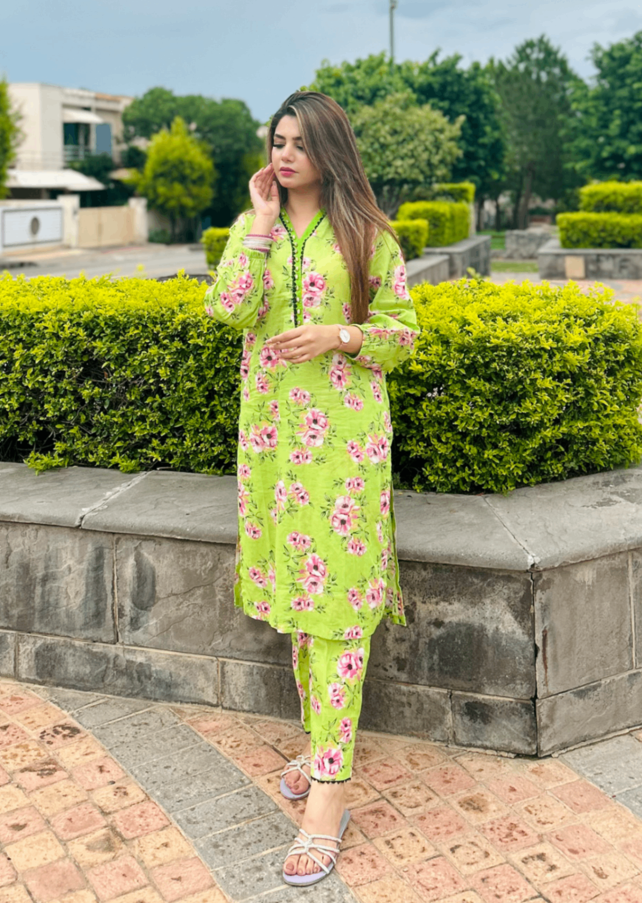 lawn Co Ord Sets in Neon green