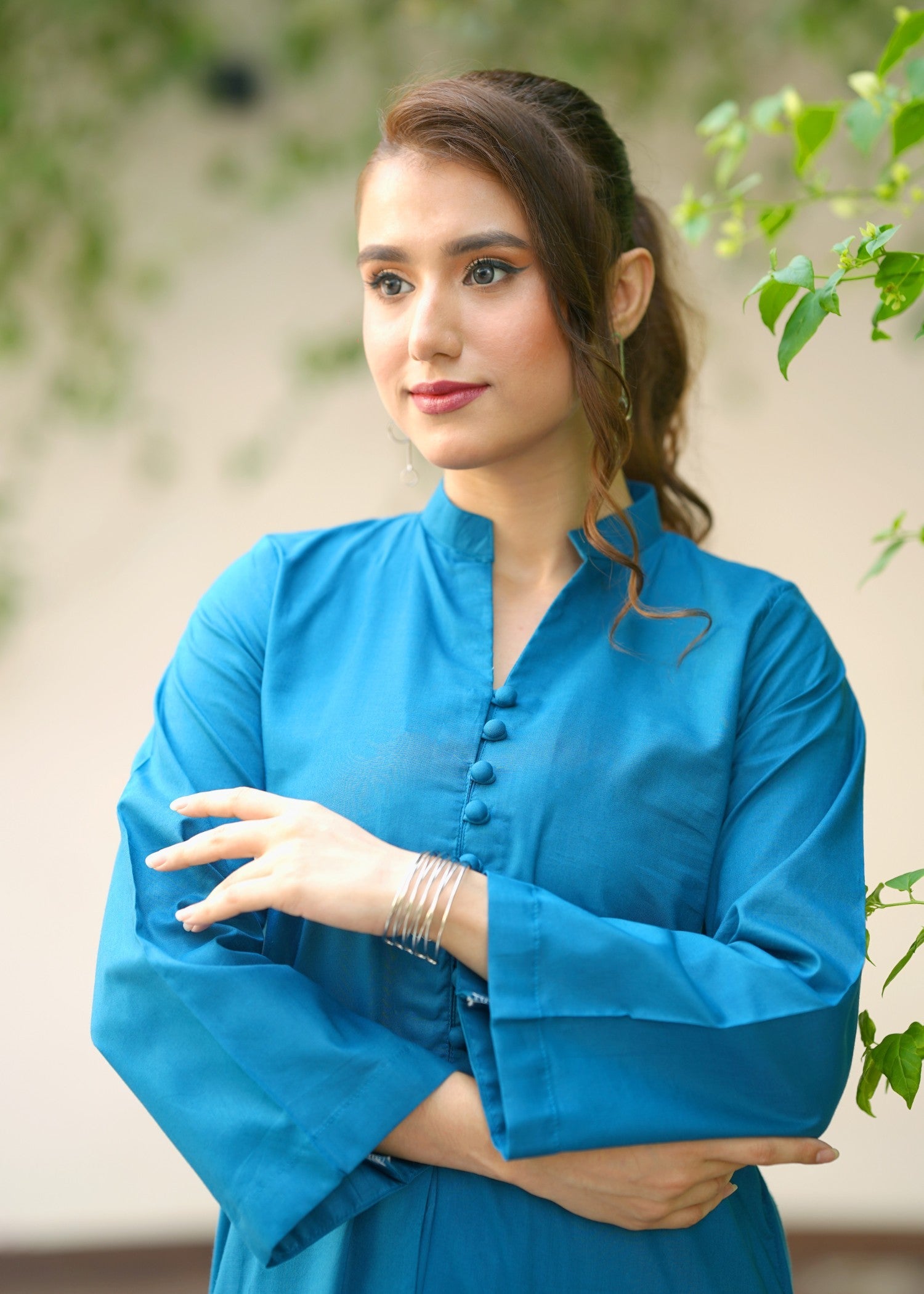 lawn Co Ord Sets in Sapphire blue