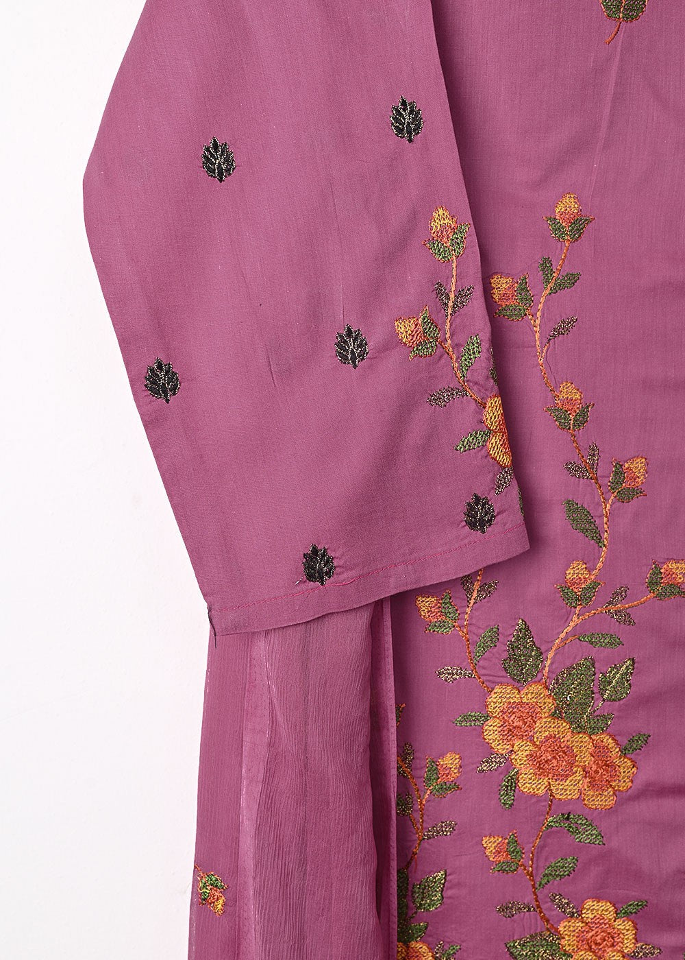 cotton Kurta Set in Mauve pink