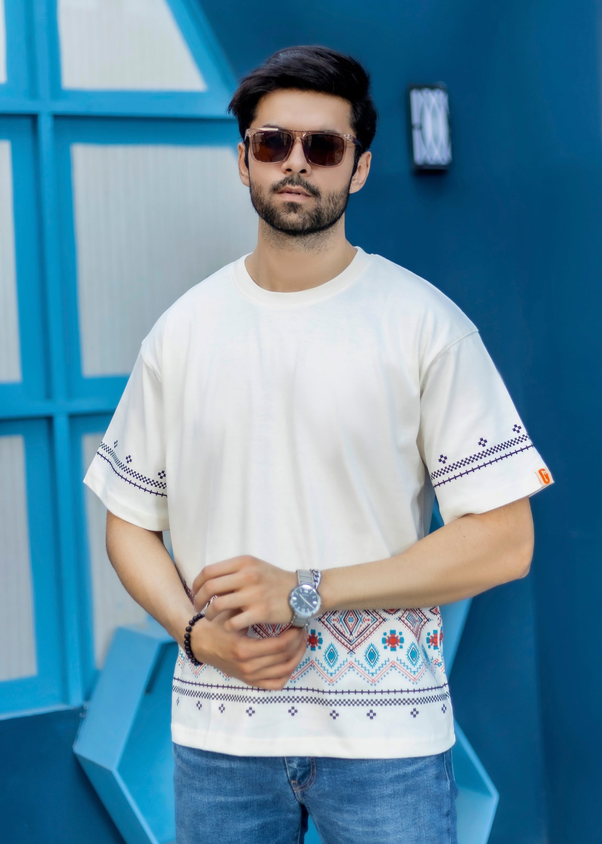 cotton T Shirt in Off-white