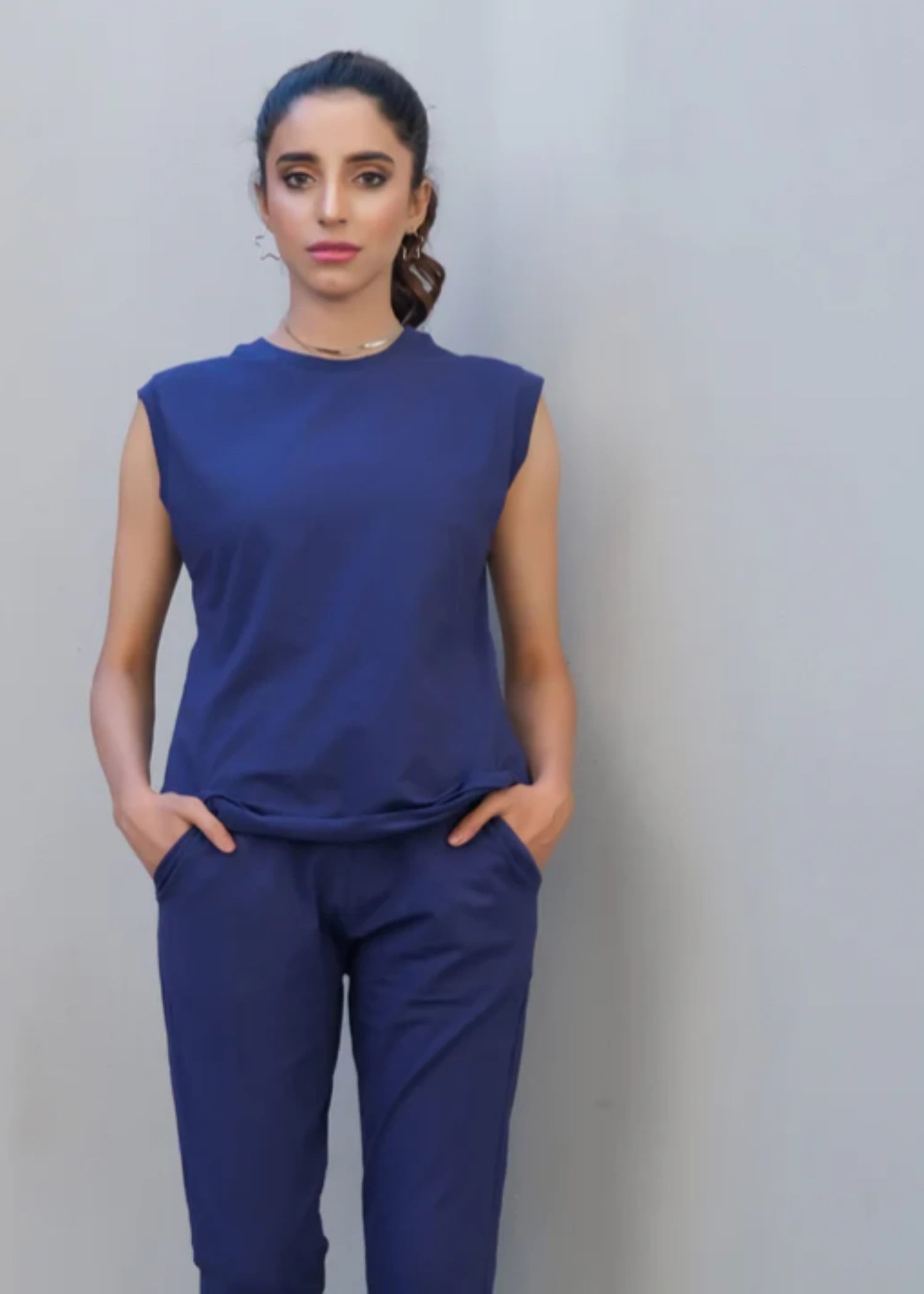 jersey knit Co Ord Sets in Midnight blue