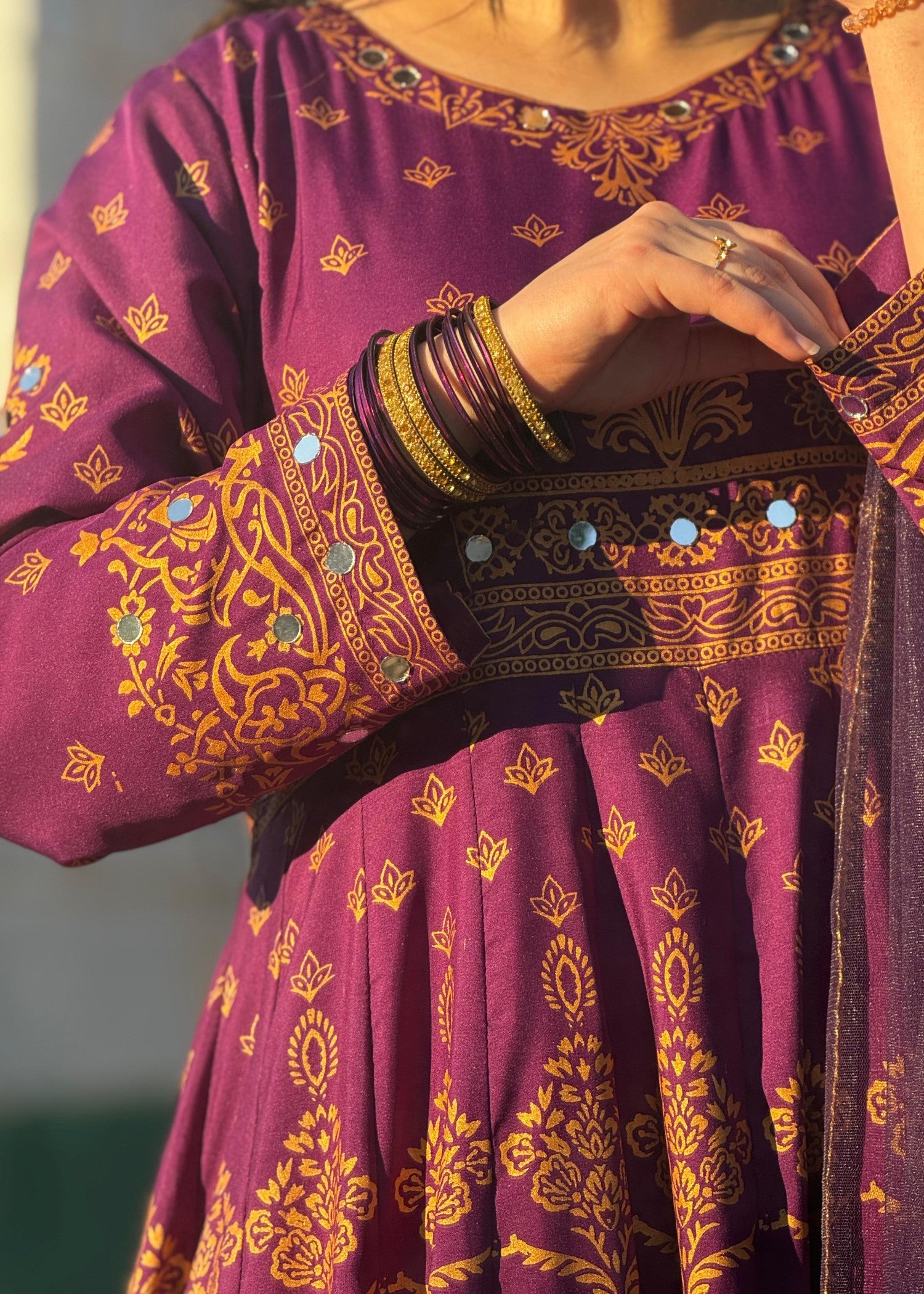 satin silk Maxi in Purple rain