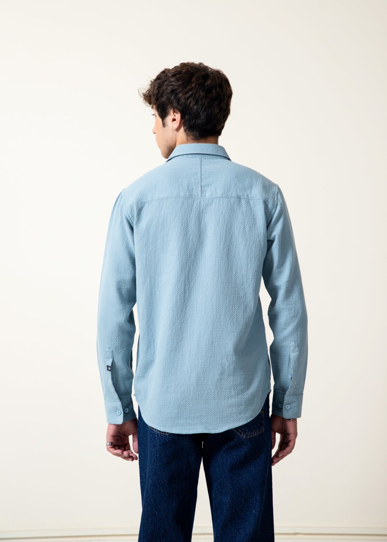 dobby Casual Shirt in Light blue