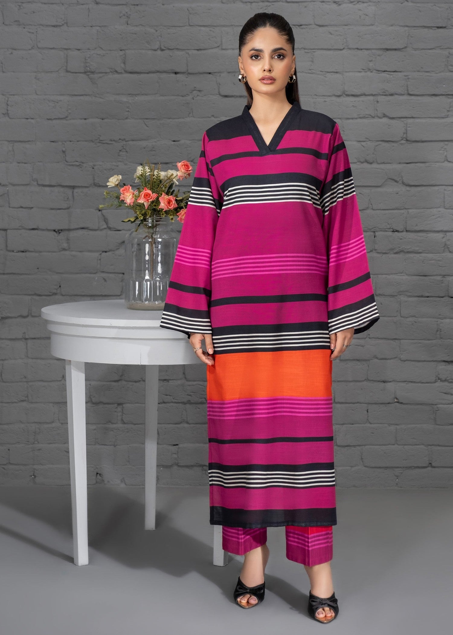 arabic lawn Co Ord Sets in Watermelon