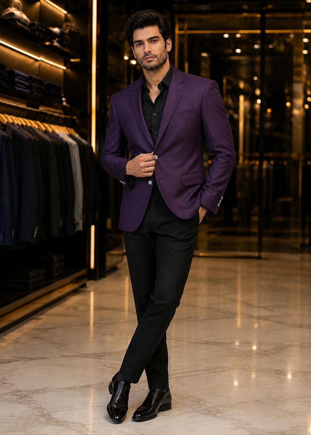 tropical Blazer in Purple