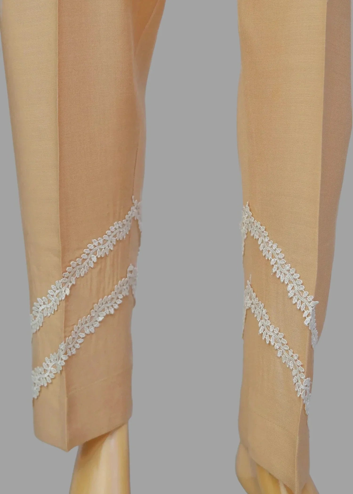 viscose linen Trousers in Beige
