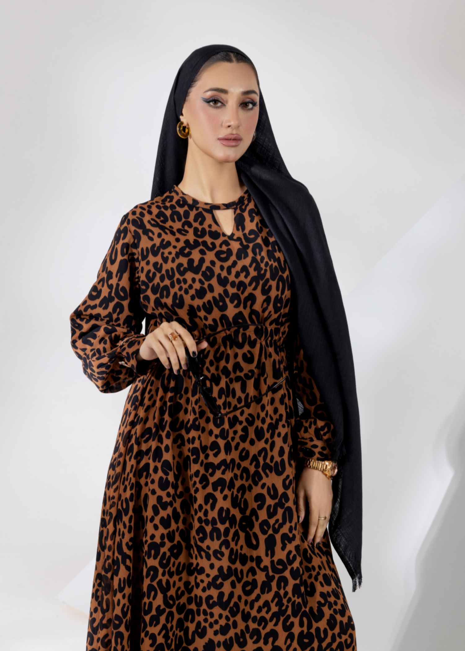 chiffon Maxi in Dark brown