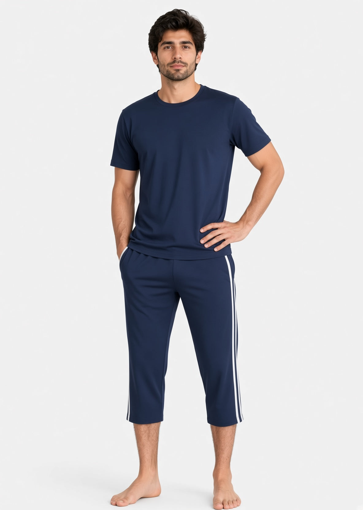 cotton jersey Tracksuit in Midnight blue