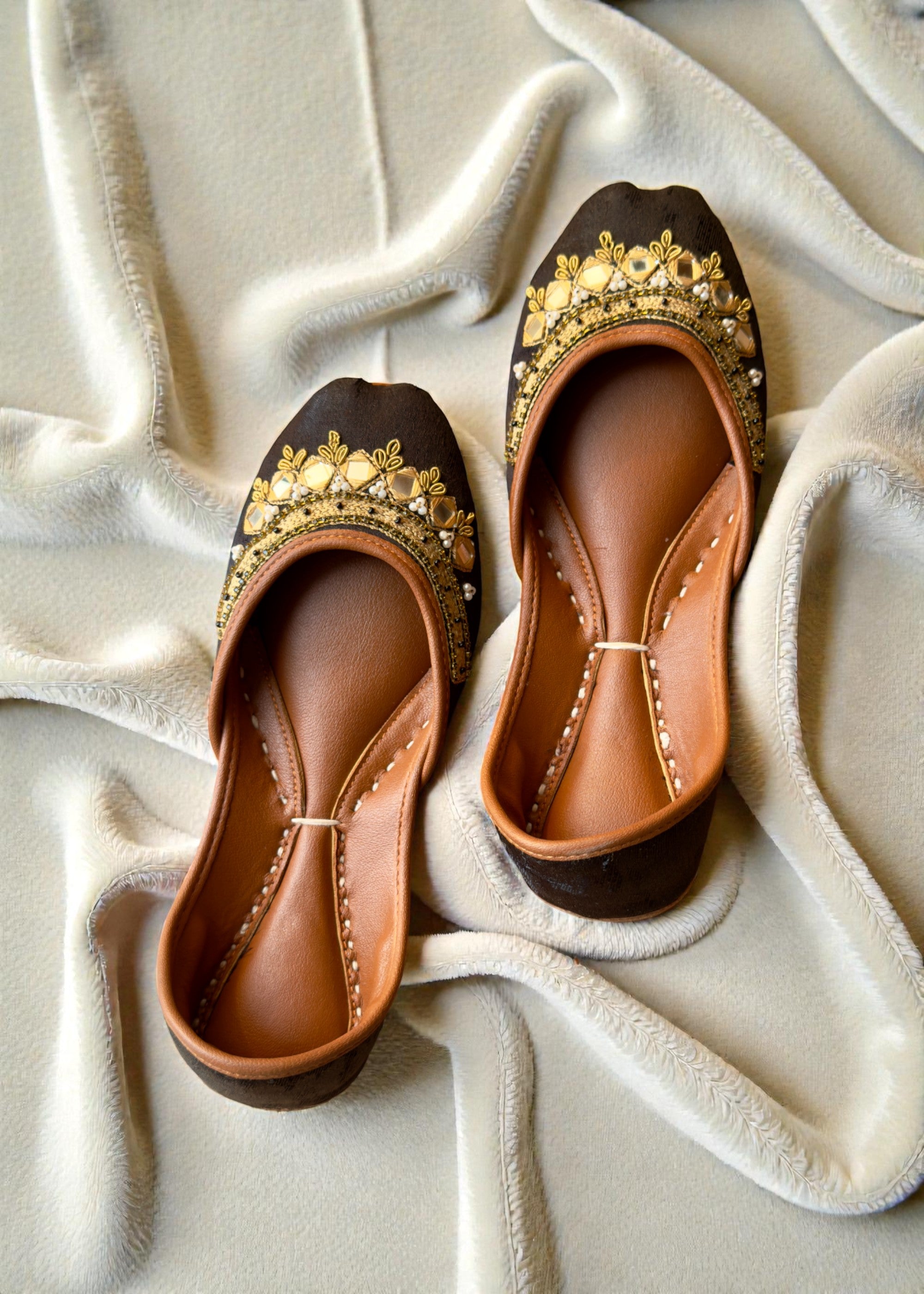 Khussa in Black by - High Quality Women Khussa NZL3784