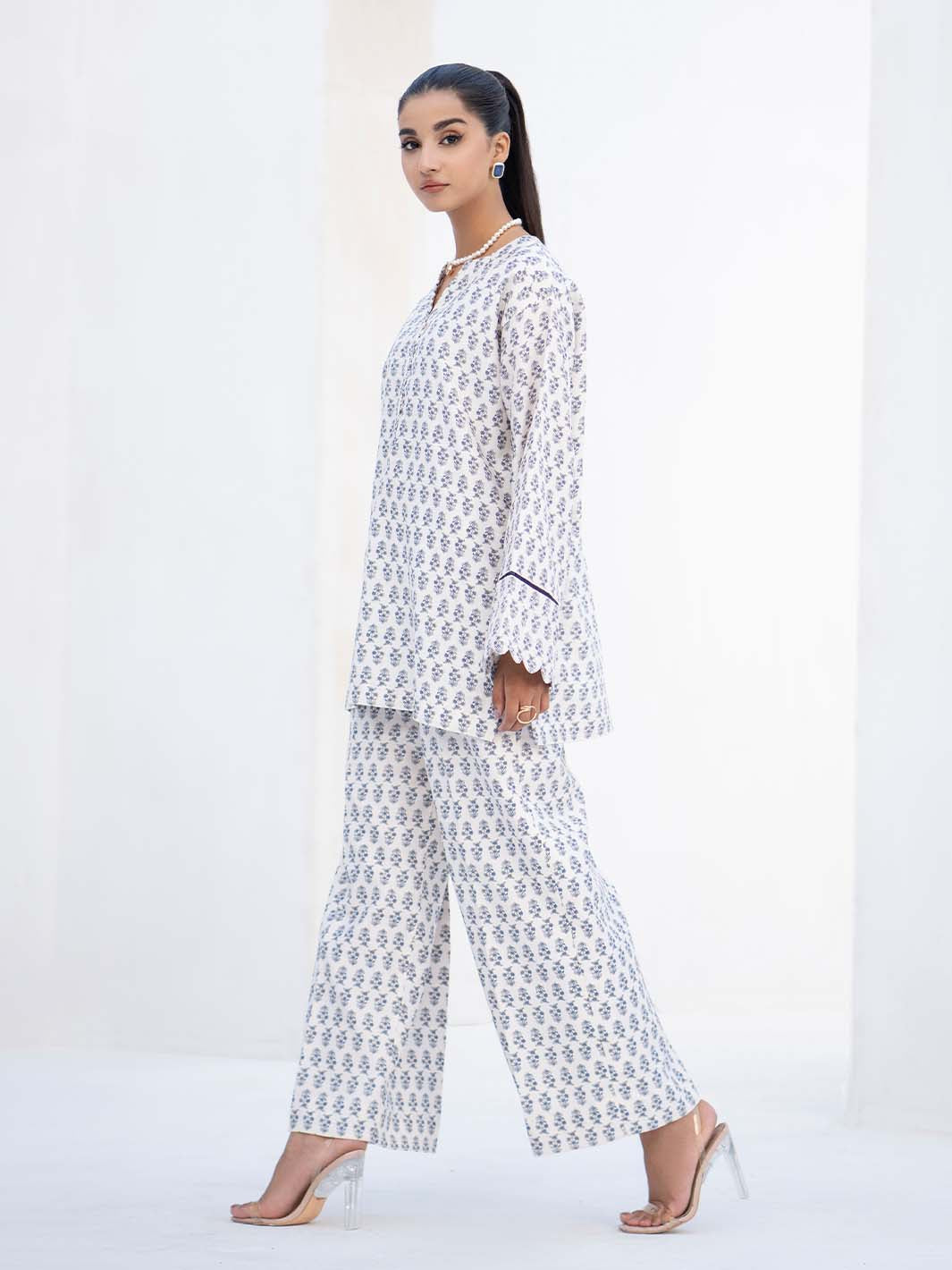 poly silk Co Ord Sets in Cream