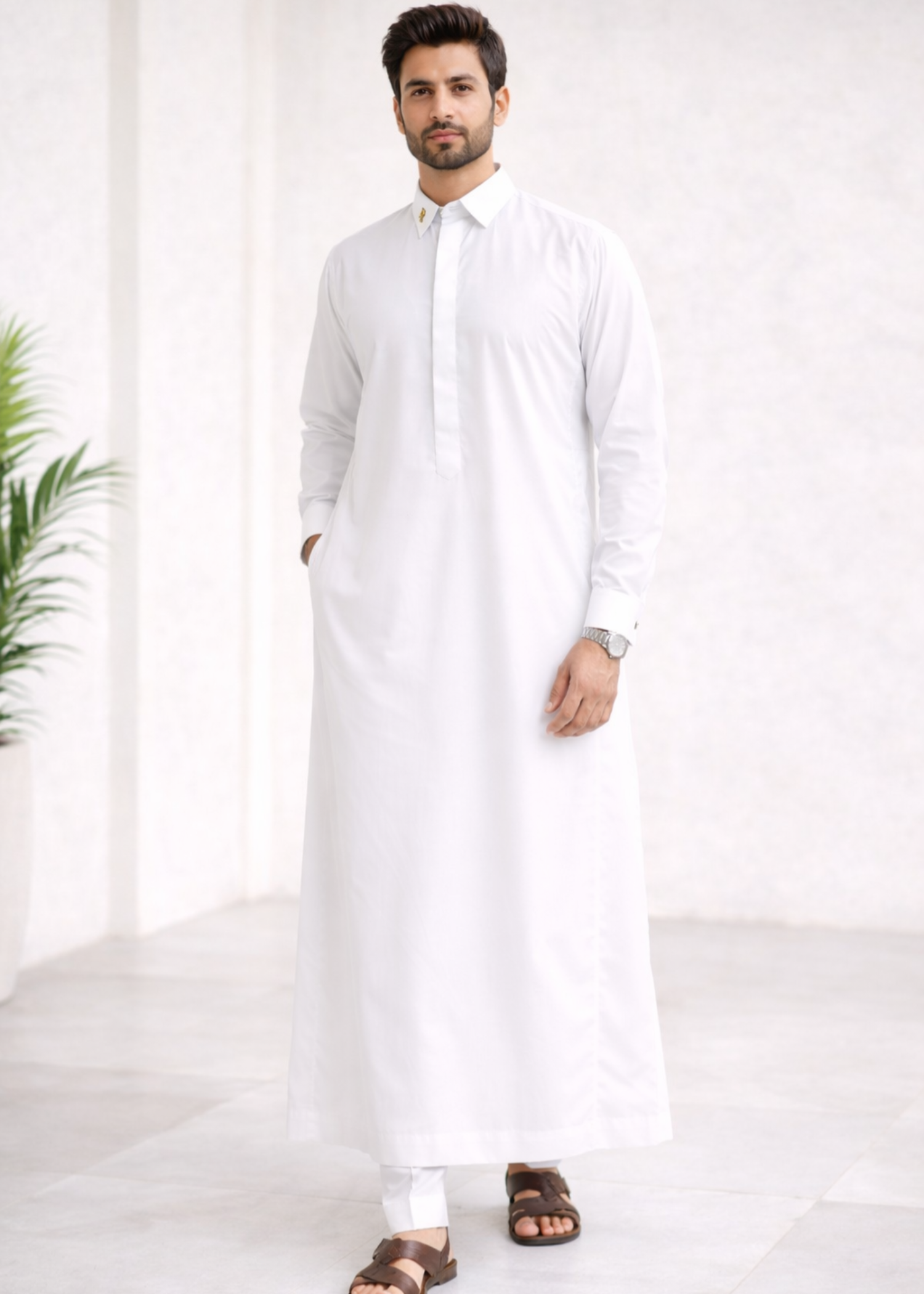 wash & wear Kurta in White
