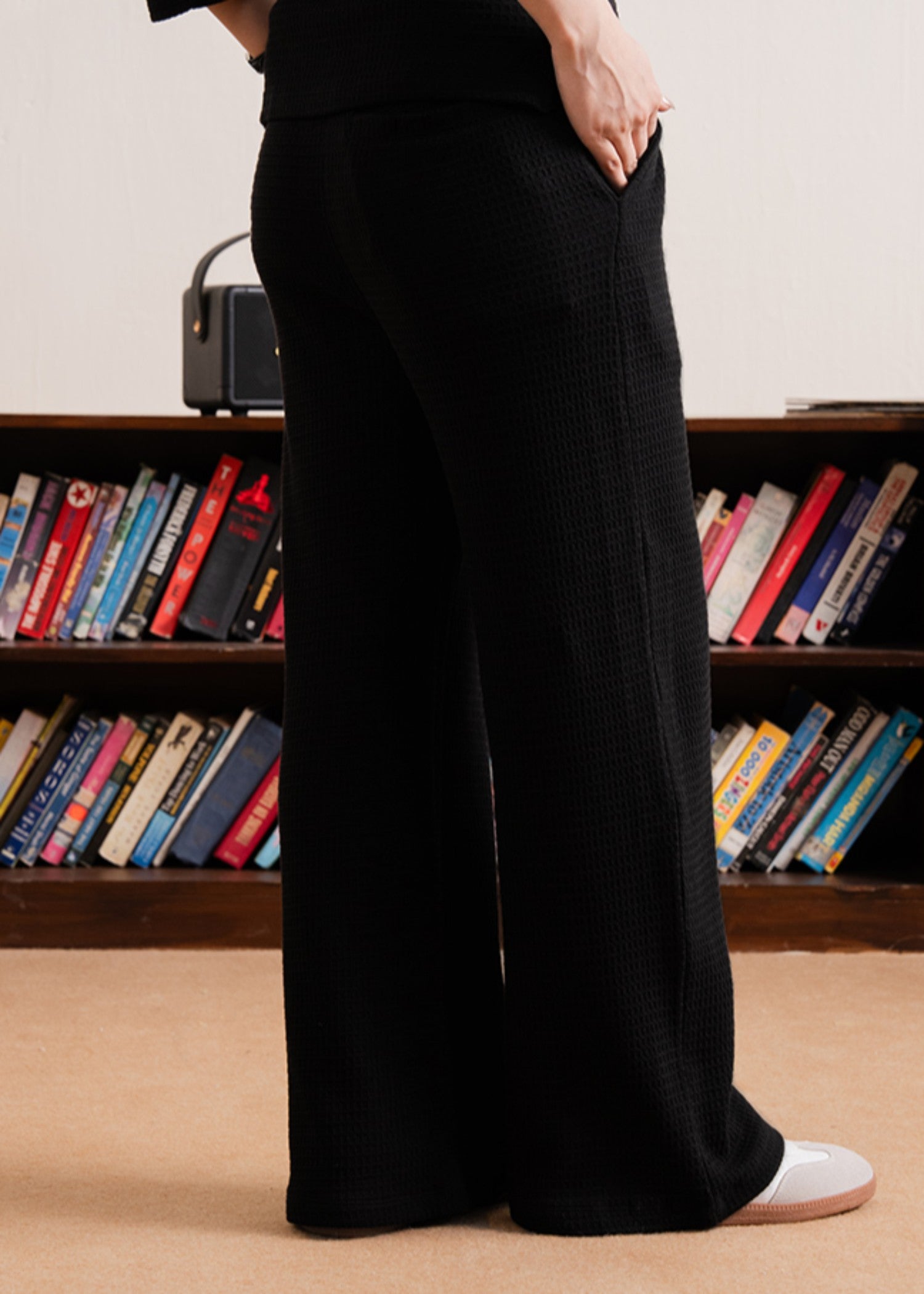 linen Trousers in Black