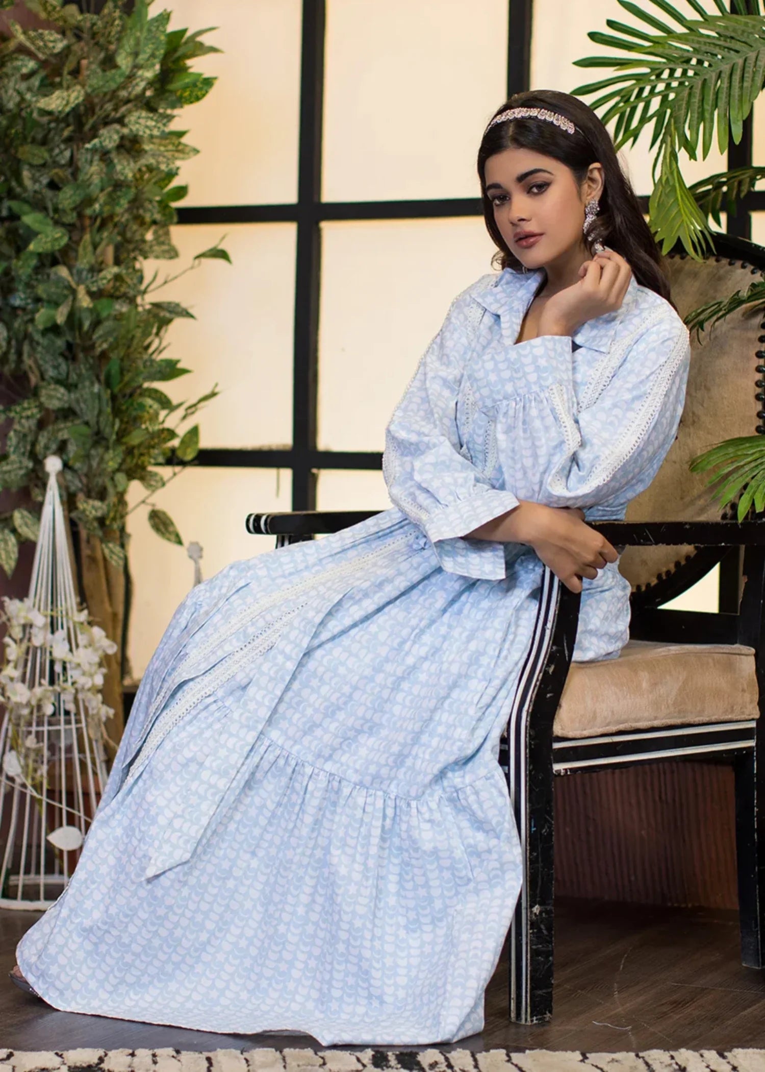 cotton Maxi in Powder blue