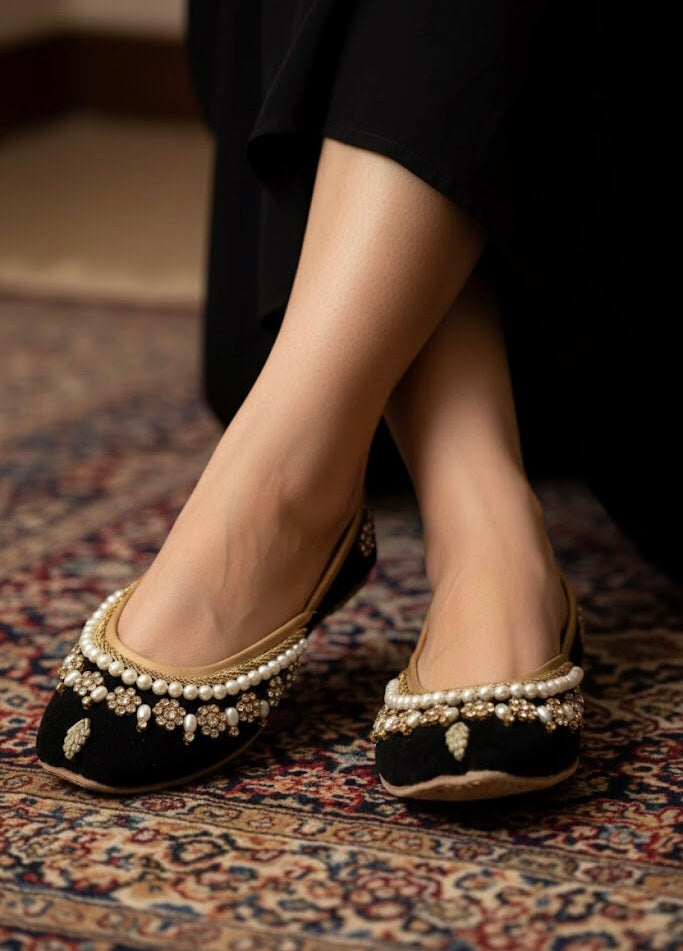 Khussa in Black by - High Quality Women Khussa ARL8054