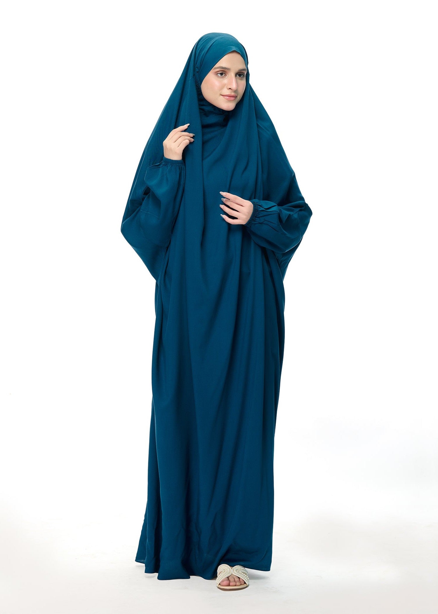 linen Chaddar in Teal