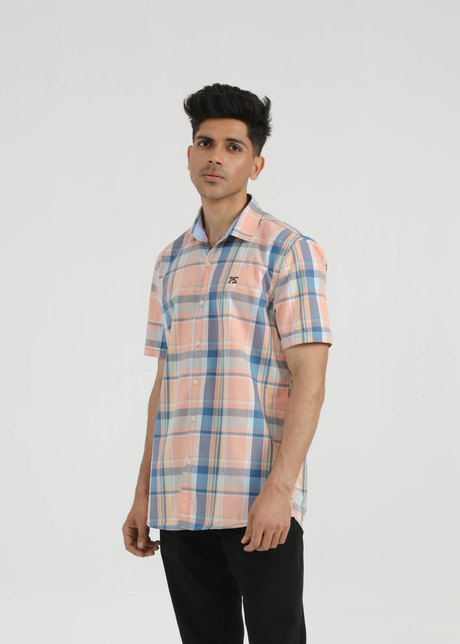 cotton Casual Shirt in Tea rose pink