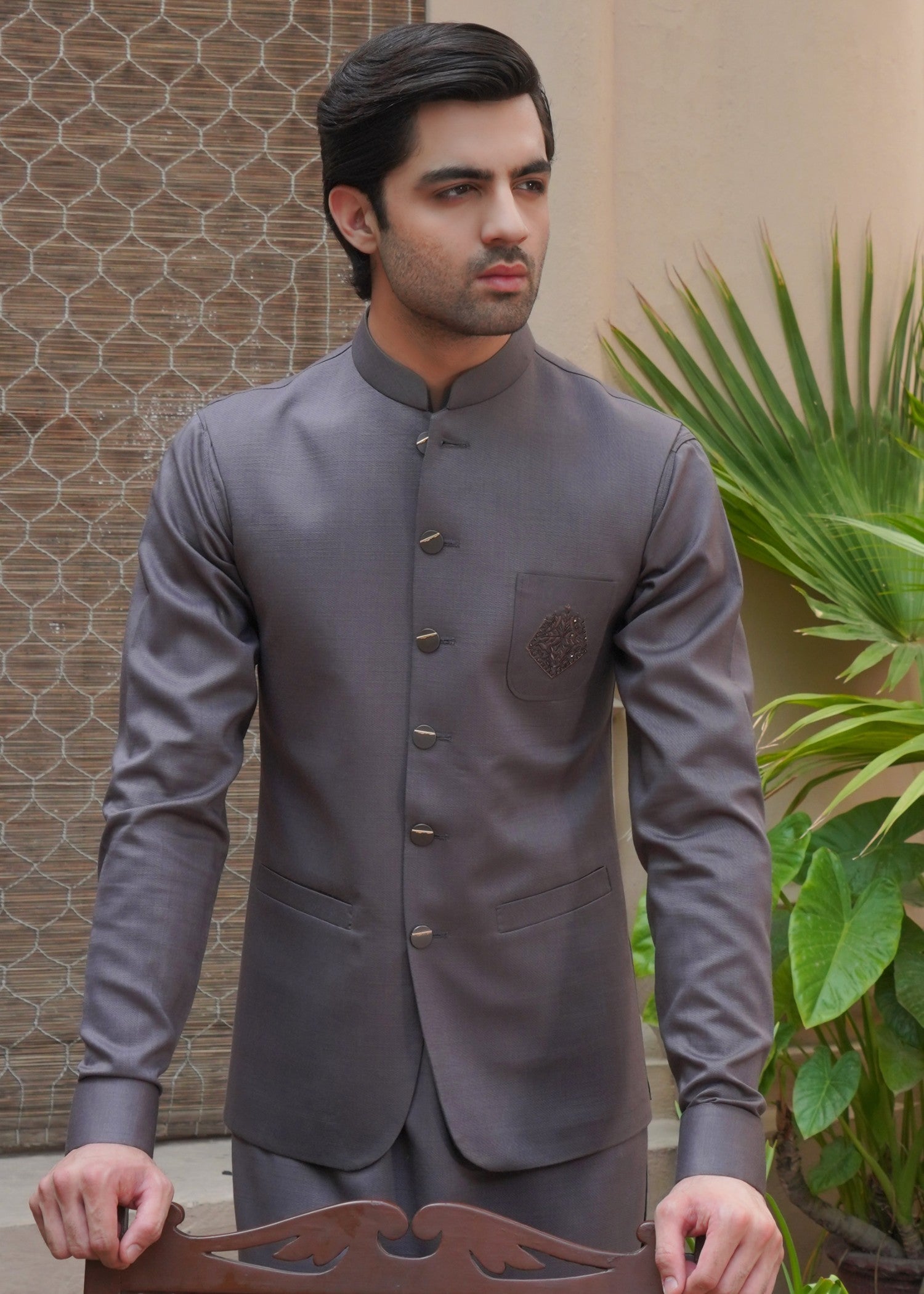 wool Waistcoat in Grey