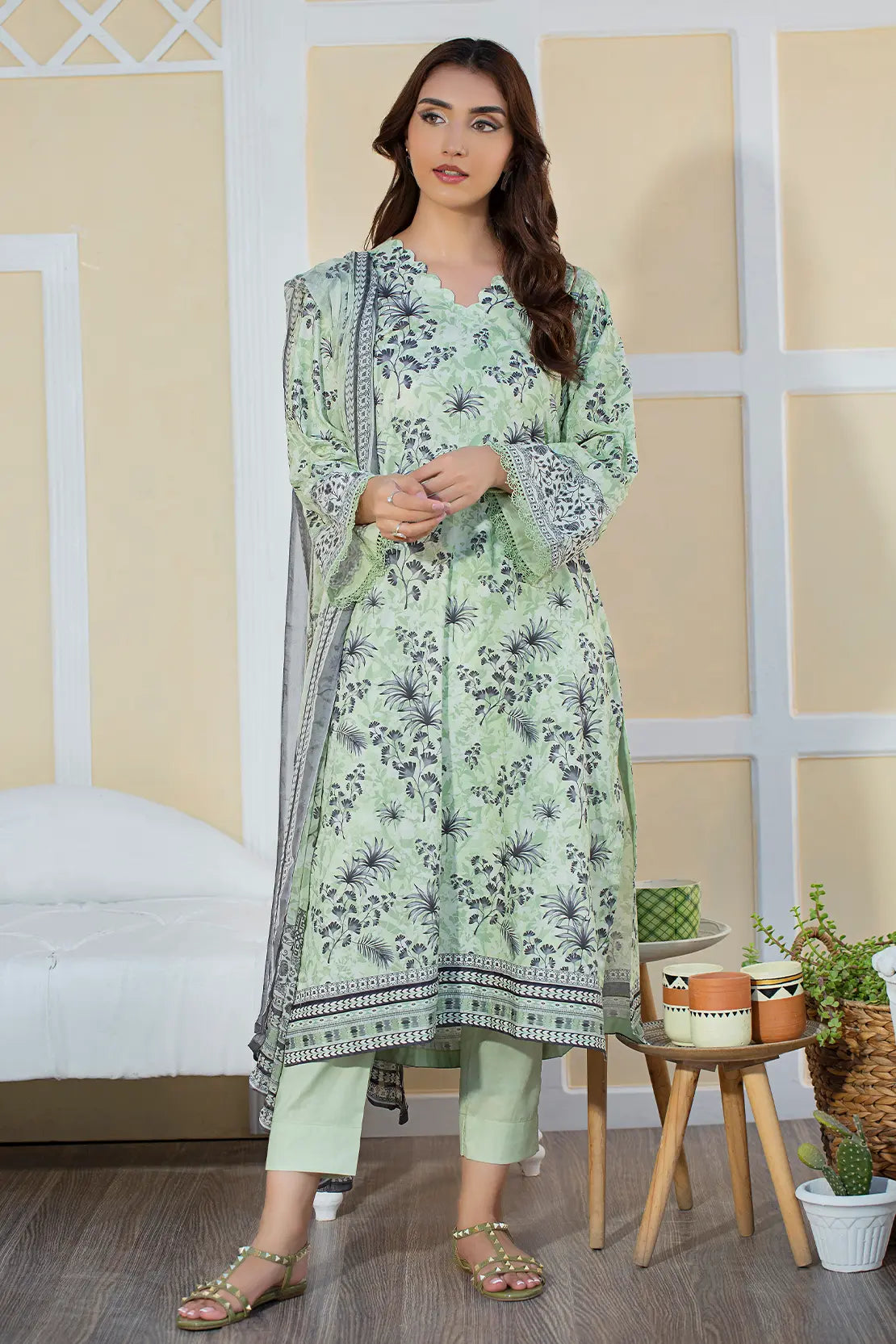 cambric Unstitched in Sea green