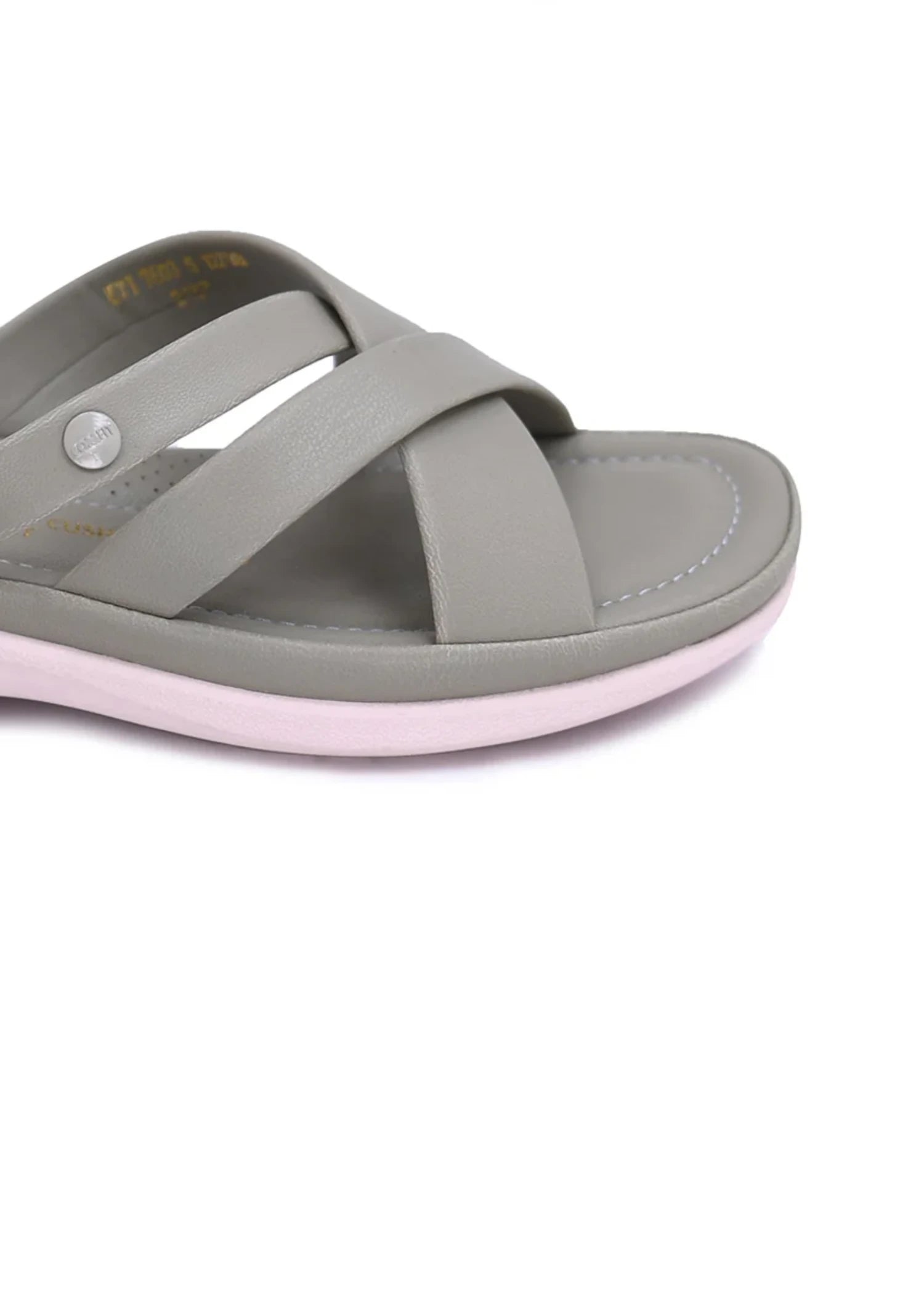 Slides in Ash grey by - High Quality Women Slides TPV0766