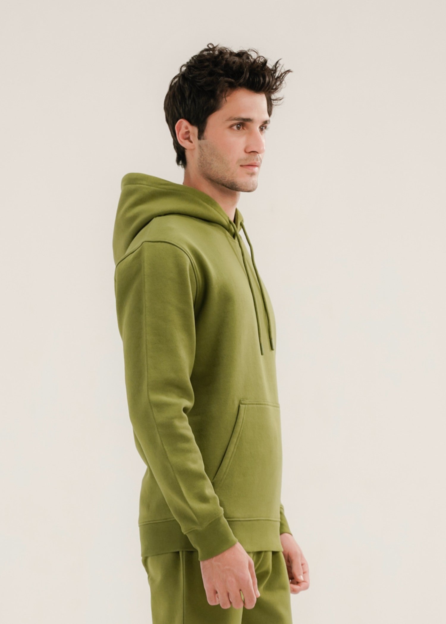 fleece Hoodie in Apple green