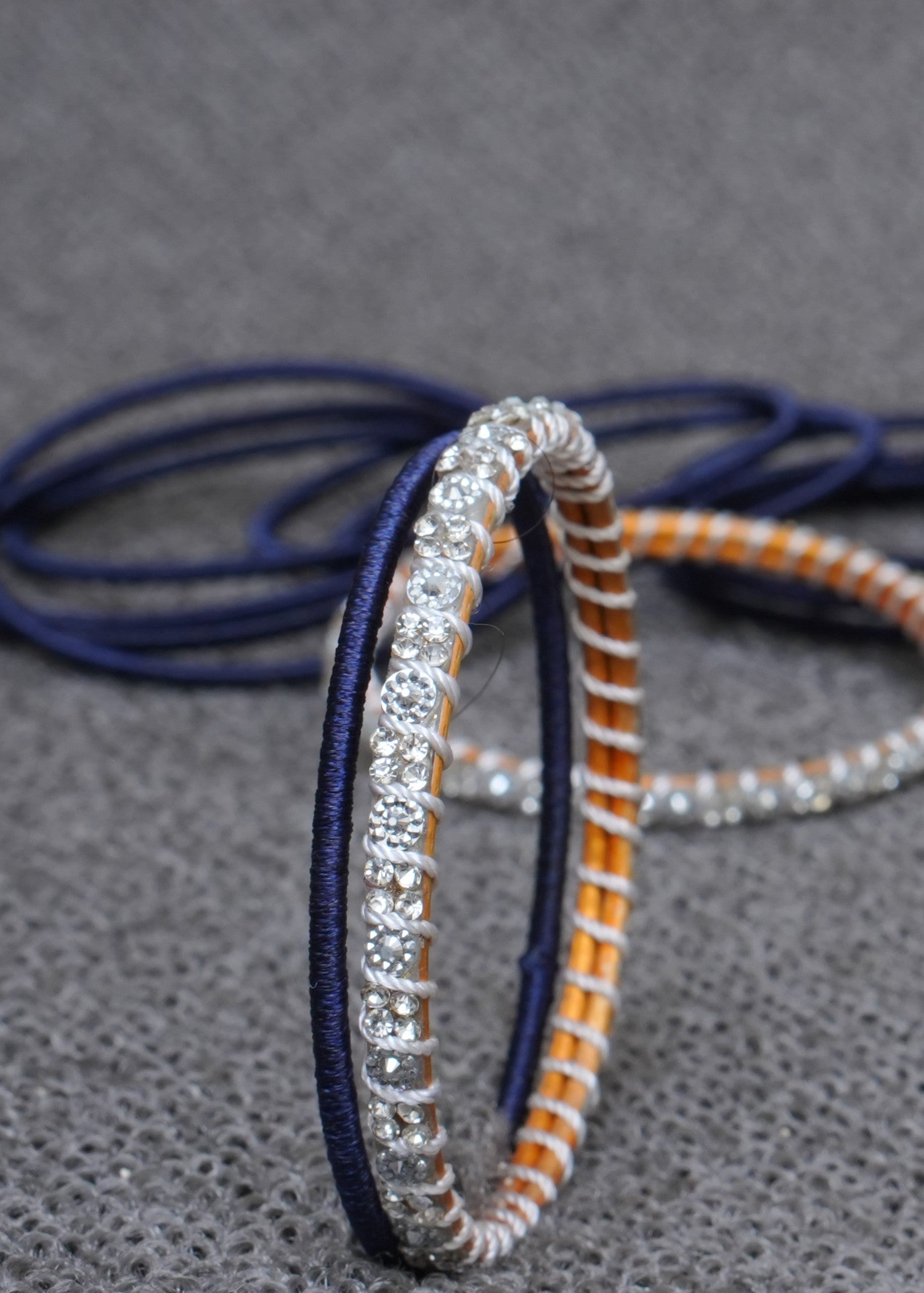 Bangles in Dark blue, pearl white Color by - Trendy Women Bangles RWS1796