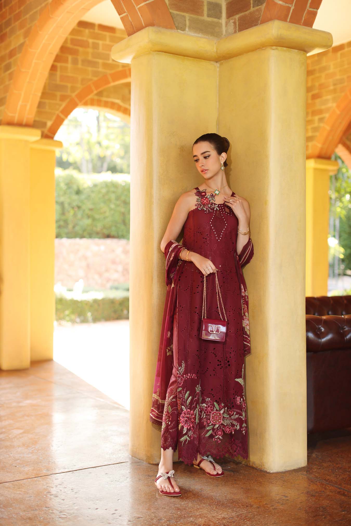 Luxury Eid Schiffli Laserkari Lawn – D10 - A - Roselle