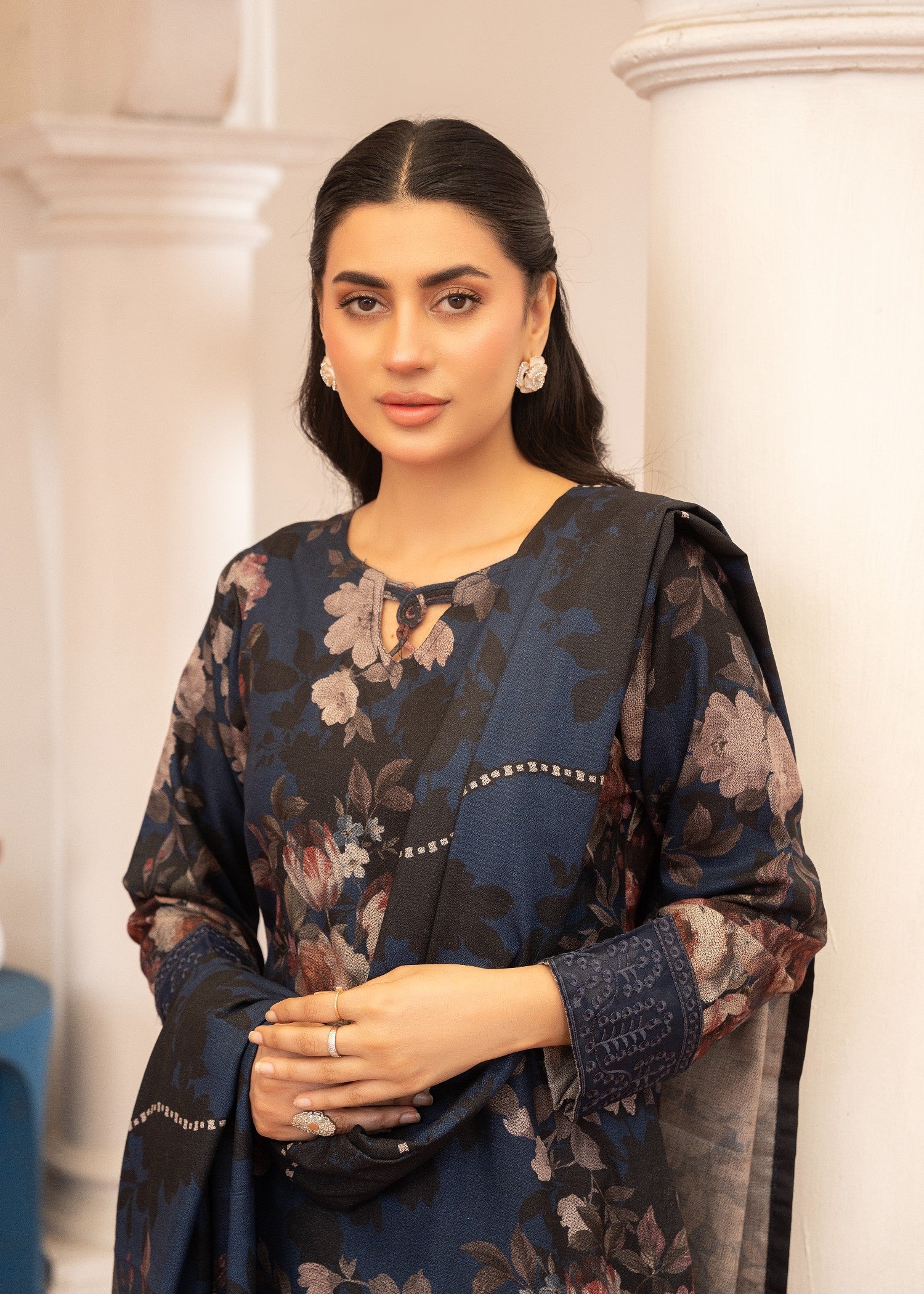 dhanak Kurta Set in Sapphire blue