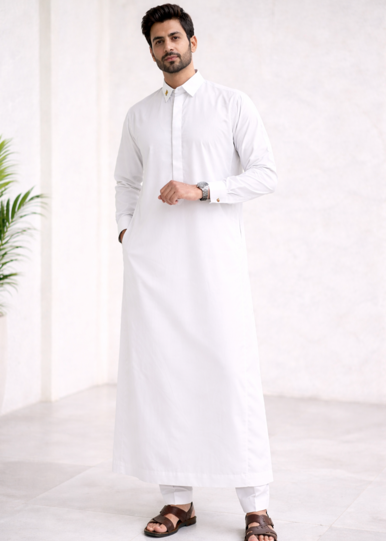 wash & wear Kurta in White