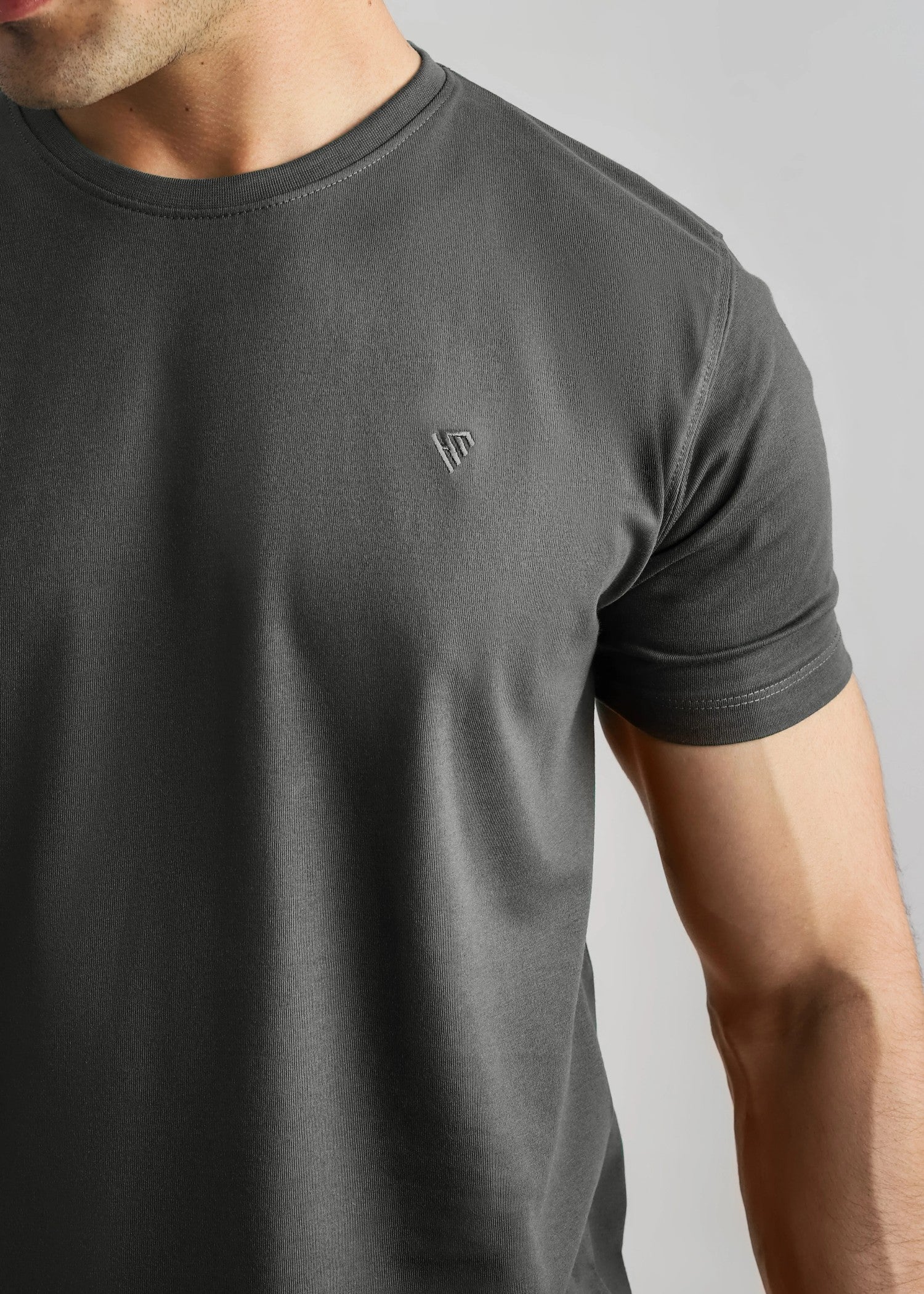 cotton T Shirt in Dark grey