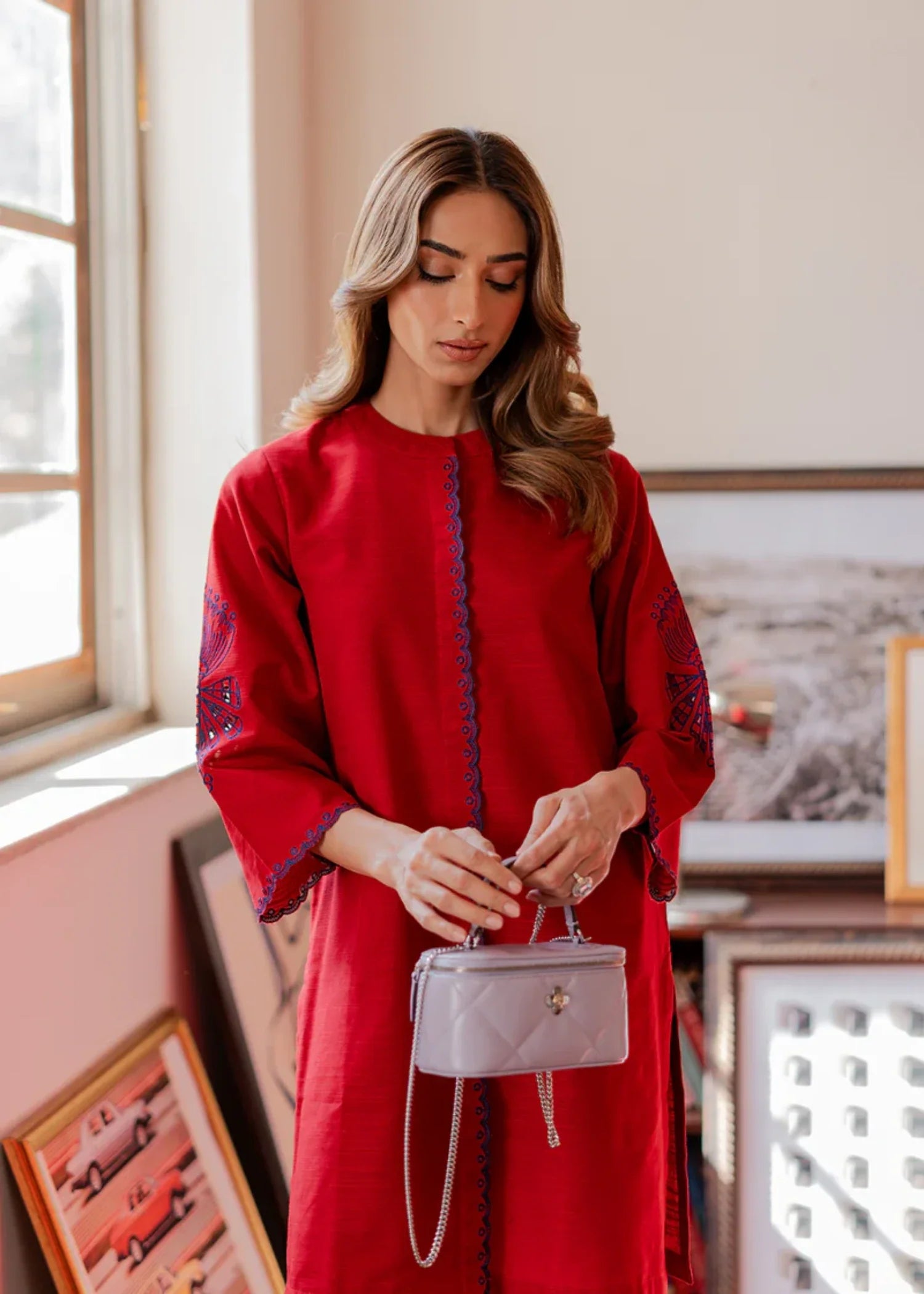 khaddar Co Ord Sets in Red