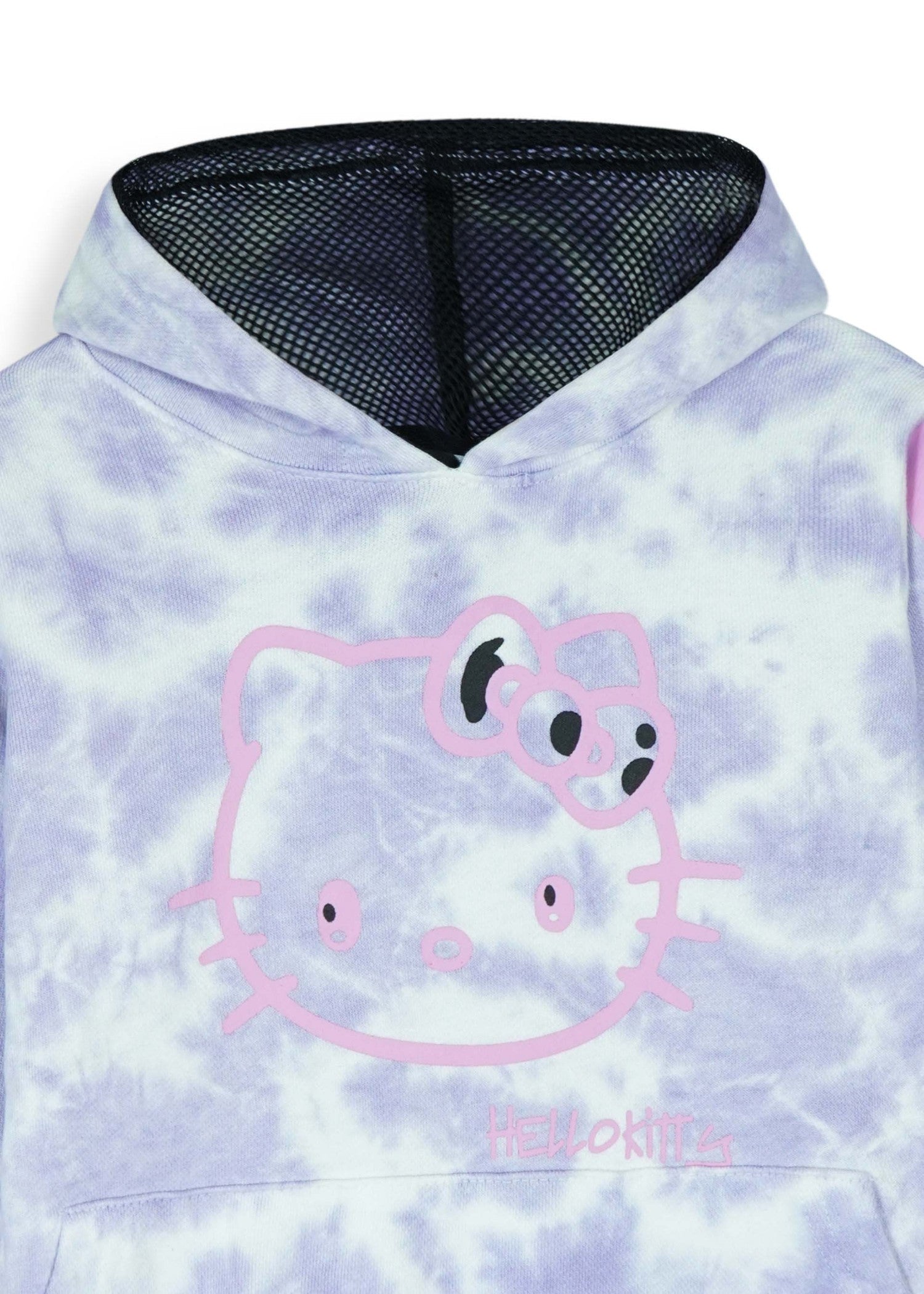 terry Hoodie in Lavender, white