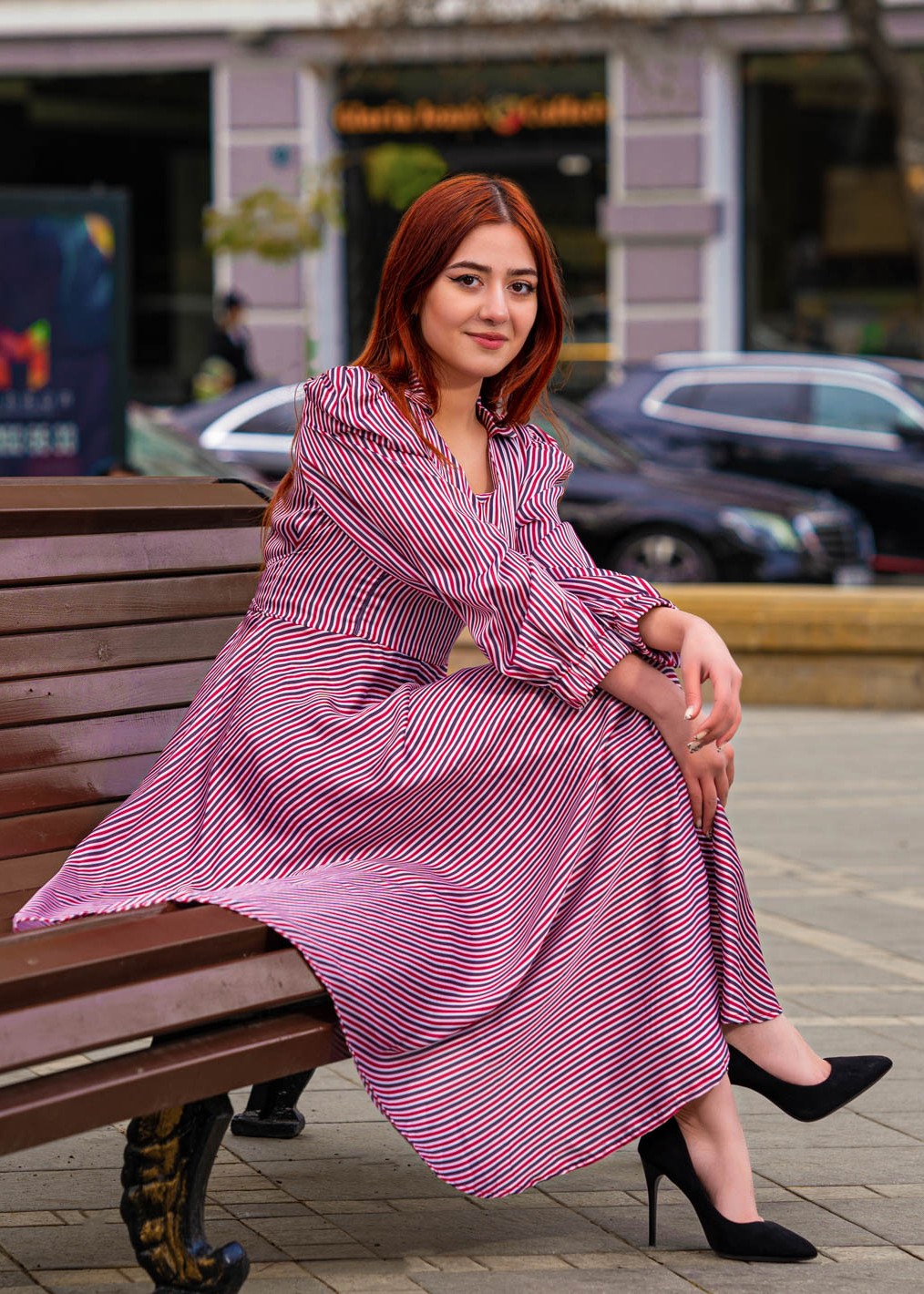 silk Dress in Multi