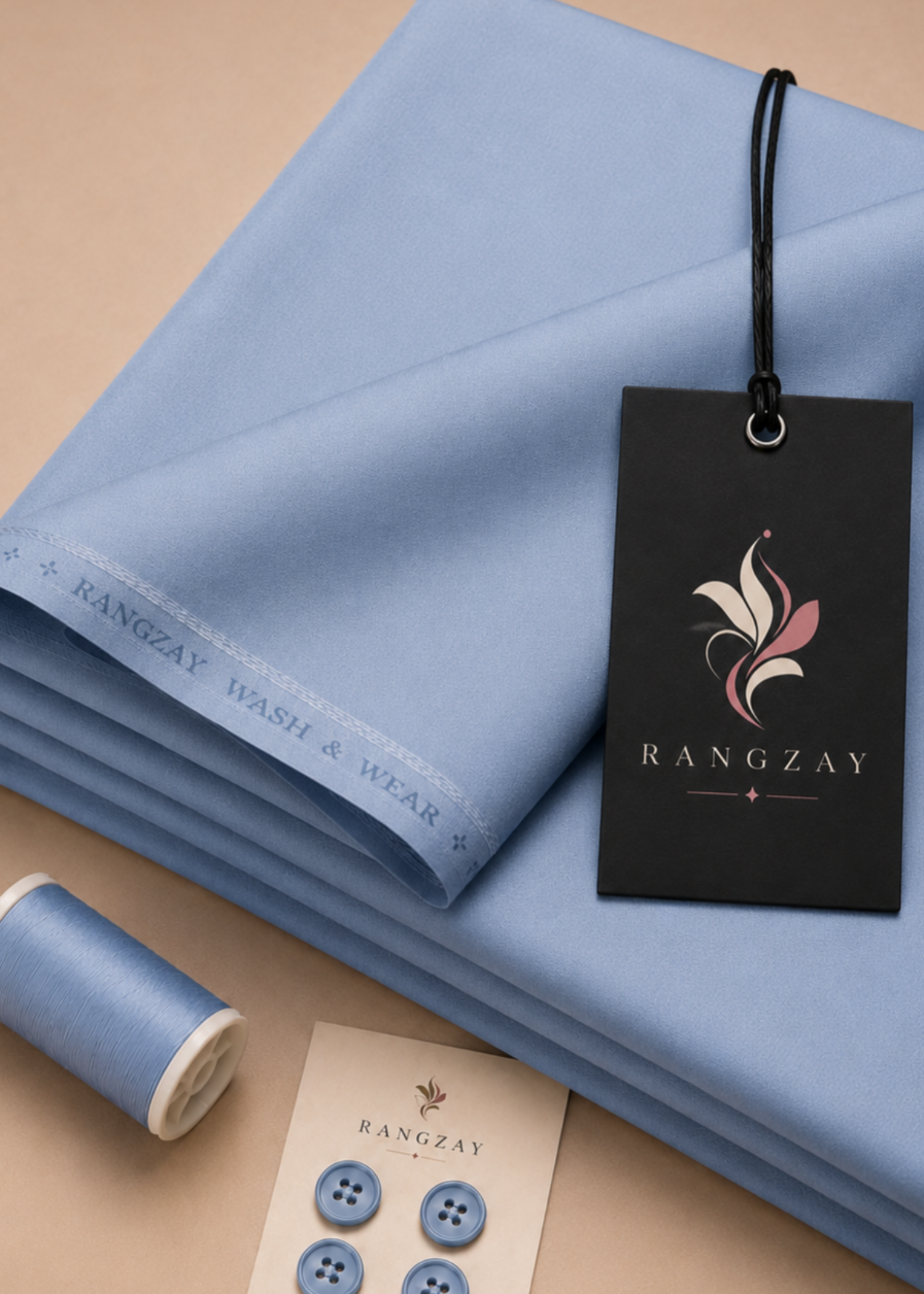 wash & wear Unstitched in Light blue