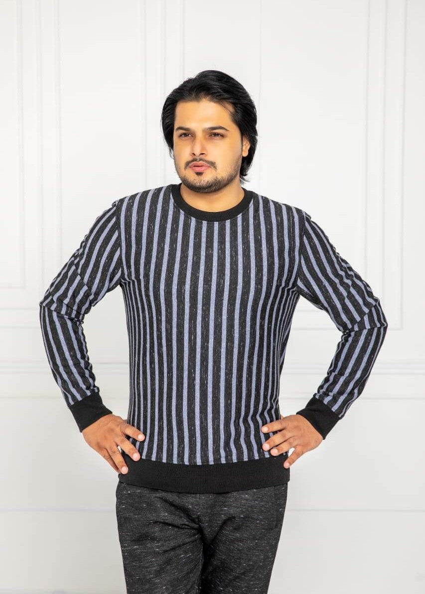 single jersey knit Sweatshirt in Black