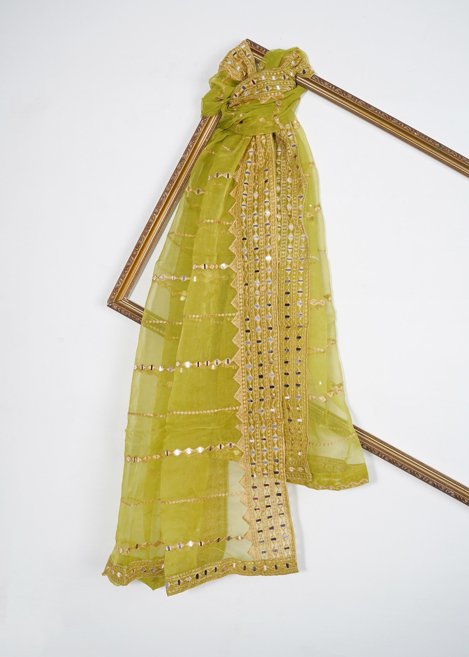 Dupatta in Chartreuse Color by - Trendy Women Dupatta SMV1539