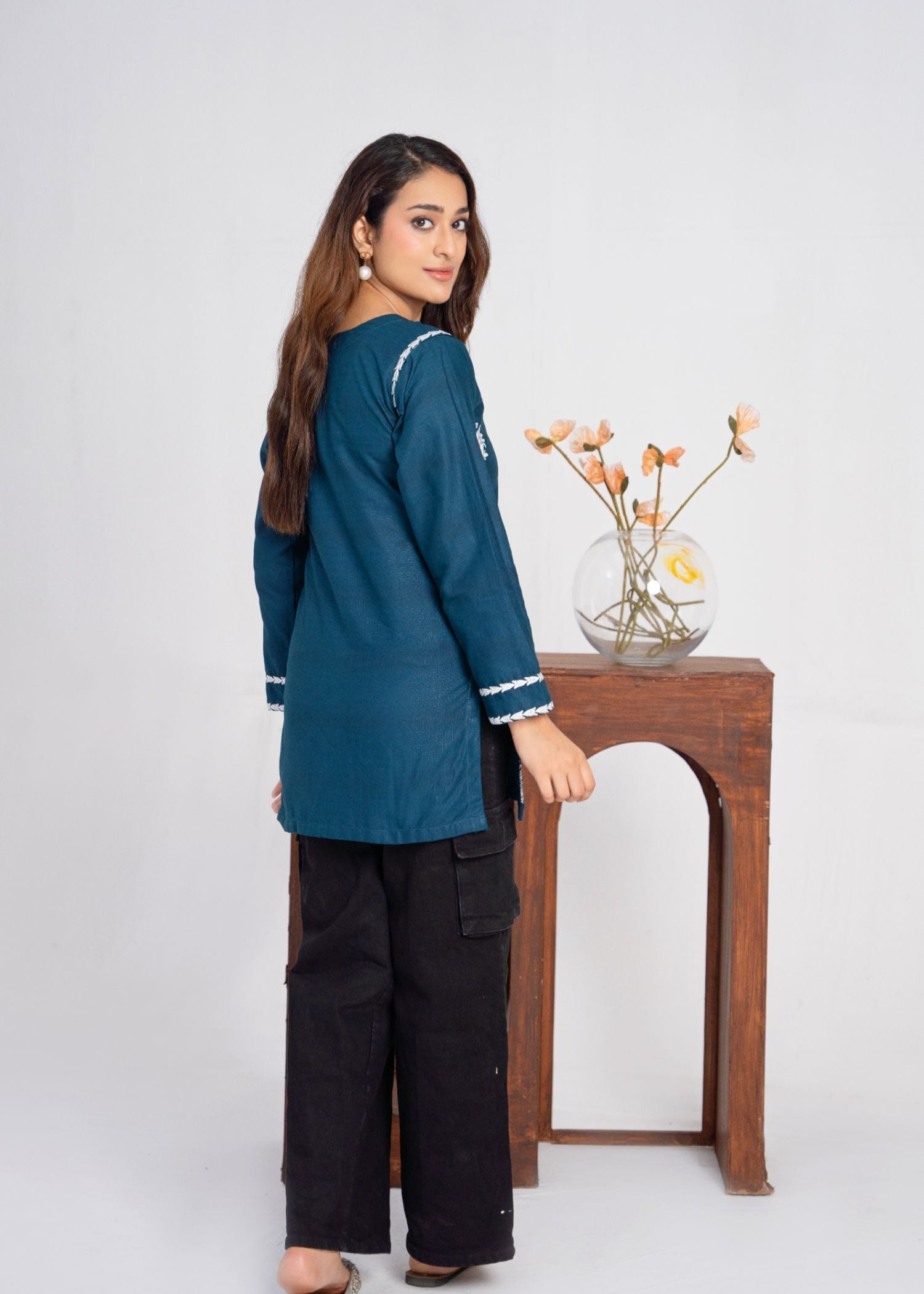 cotton Kurti in Teal