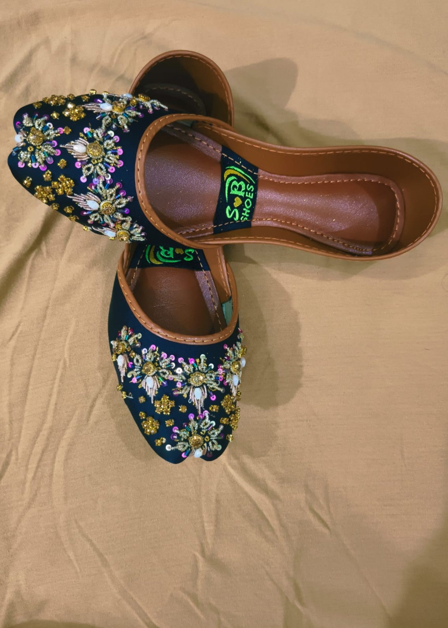 Khussa in Black by - High Quality Women Khussa UQK0425