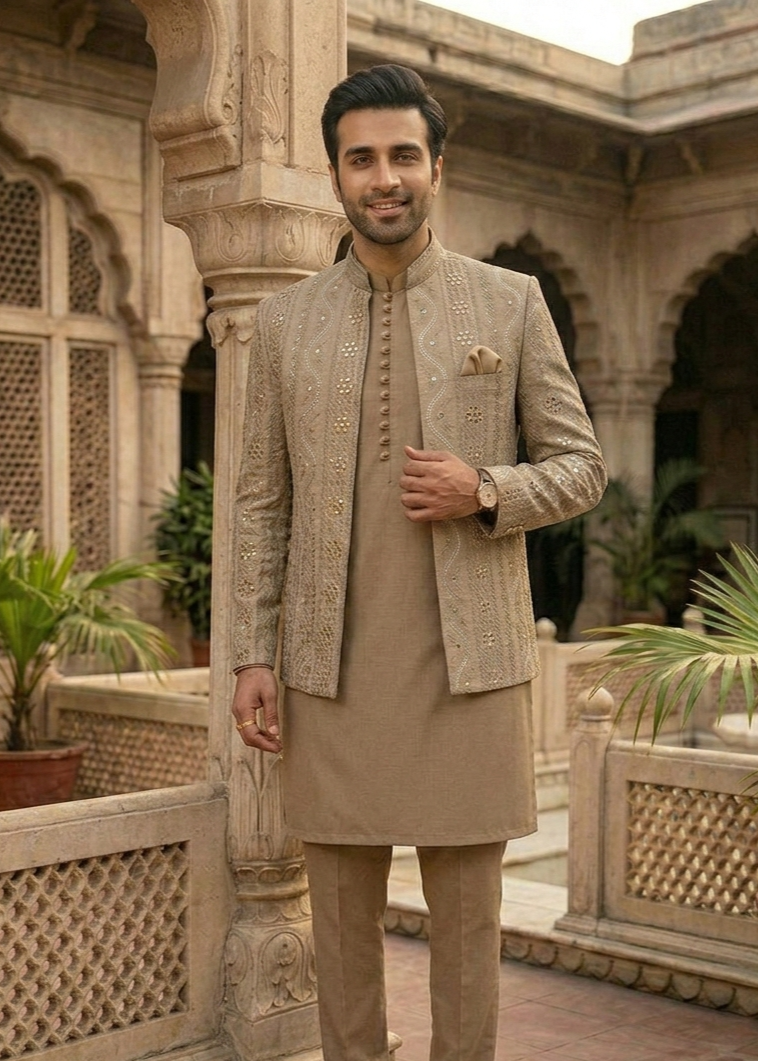 silk Prince Coat in Ash grey