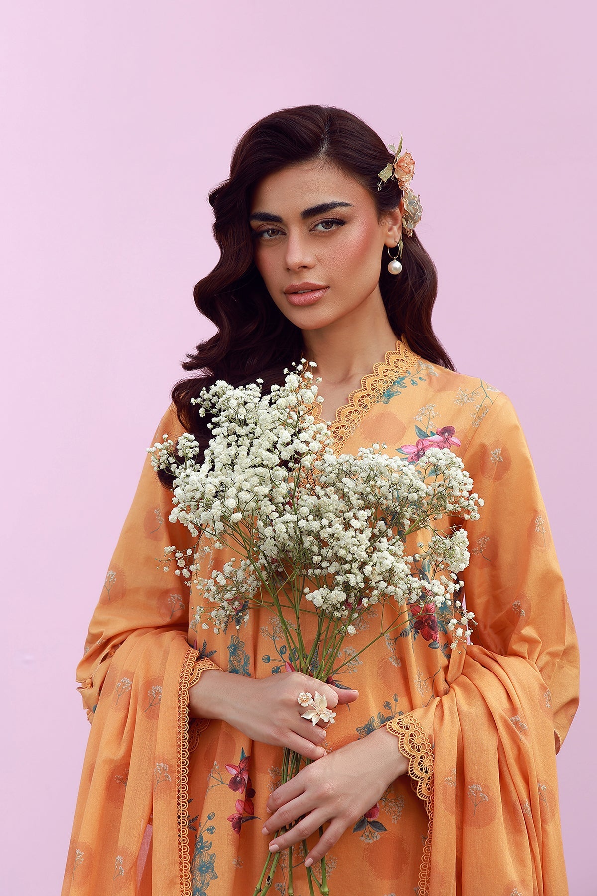Mirha Lawn – Marigold Mist