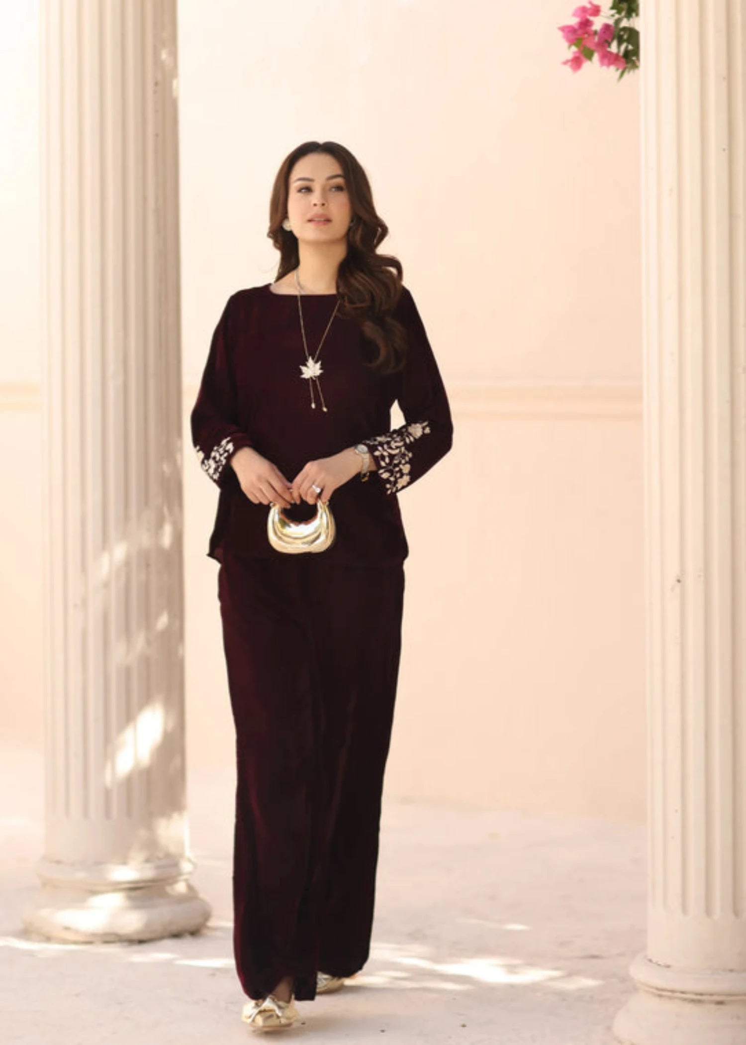 crepe Co Ord Sets in Wine