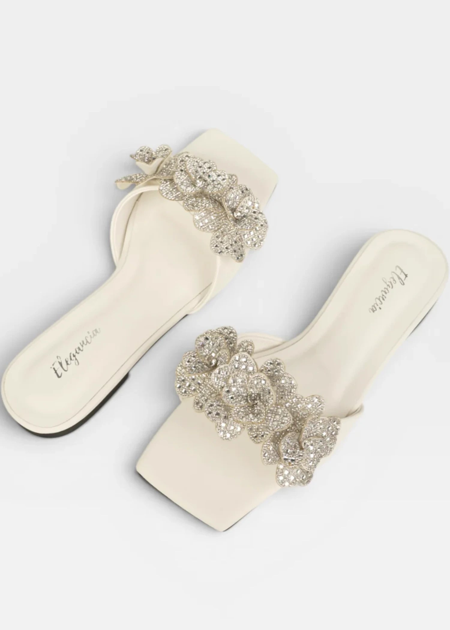 Slides in White by - High Quality Women Slides NKN0000