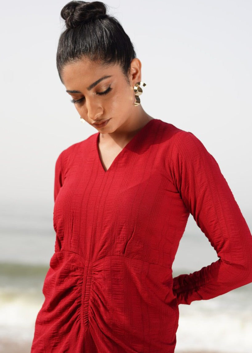 viscose Dress in Red