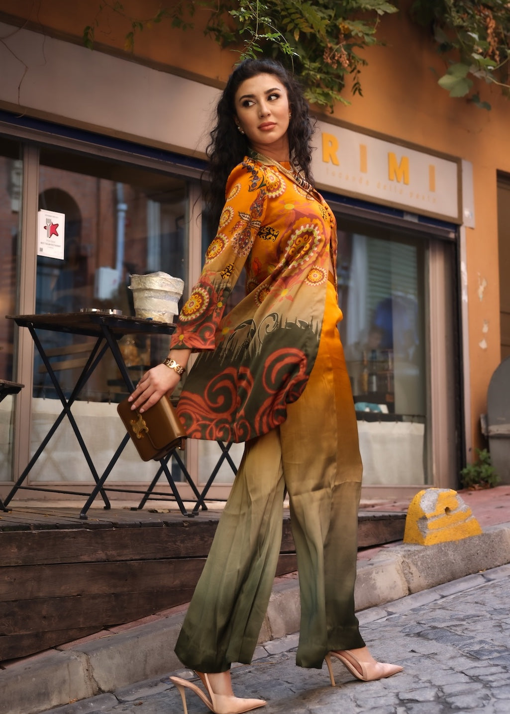 silk Unstitched in Orange