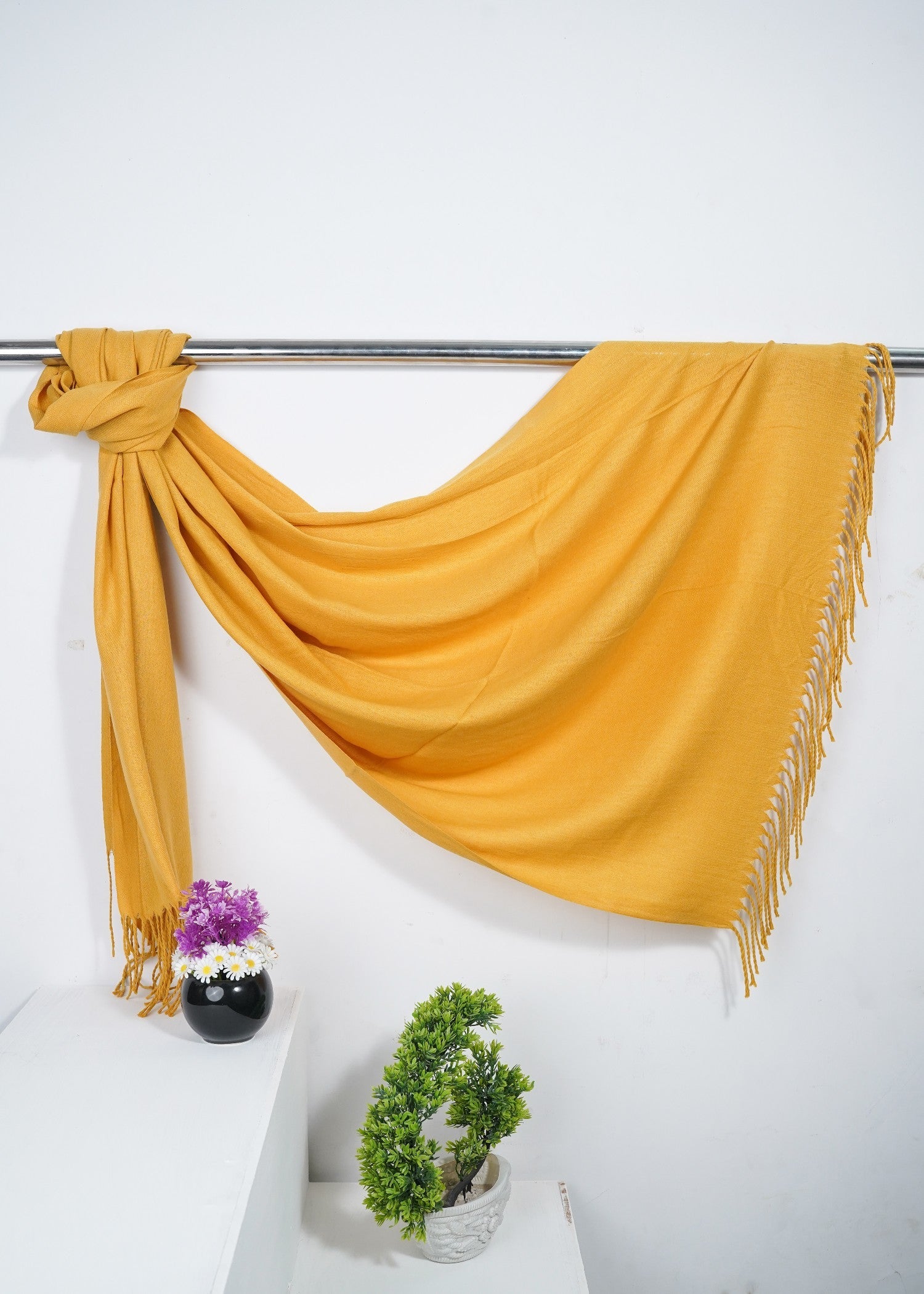 cashmere wool Hijab in Yellow