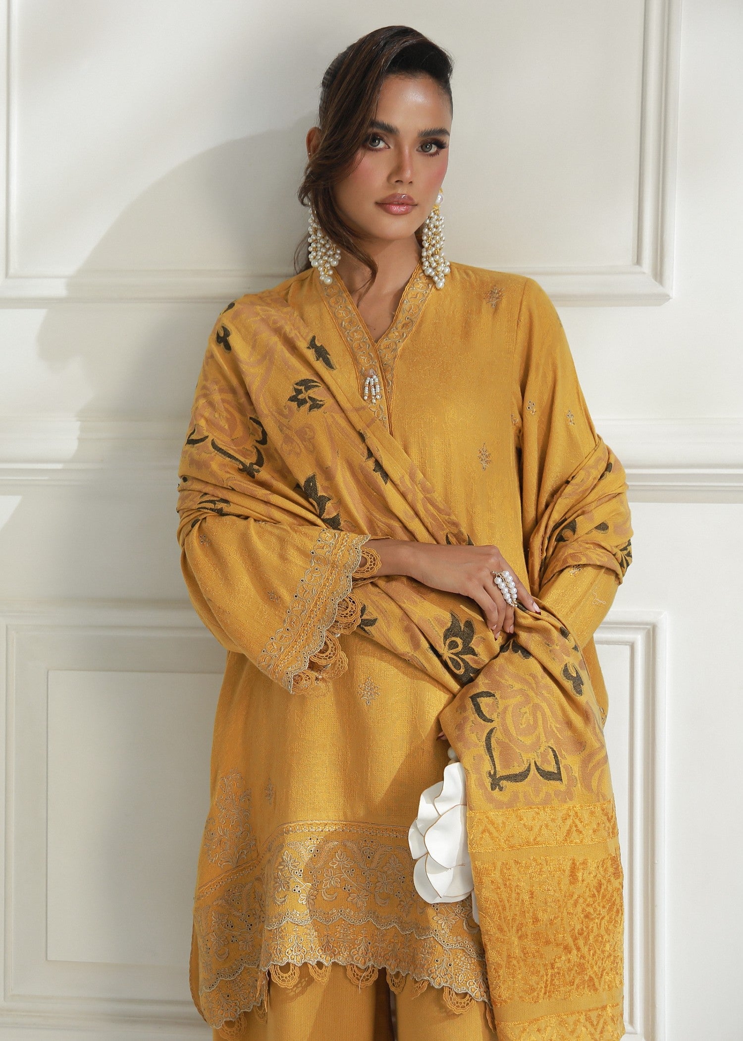jacquard Unstitched in Mustard