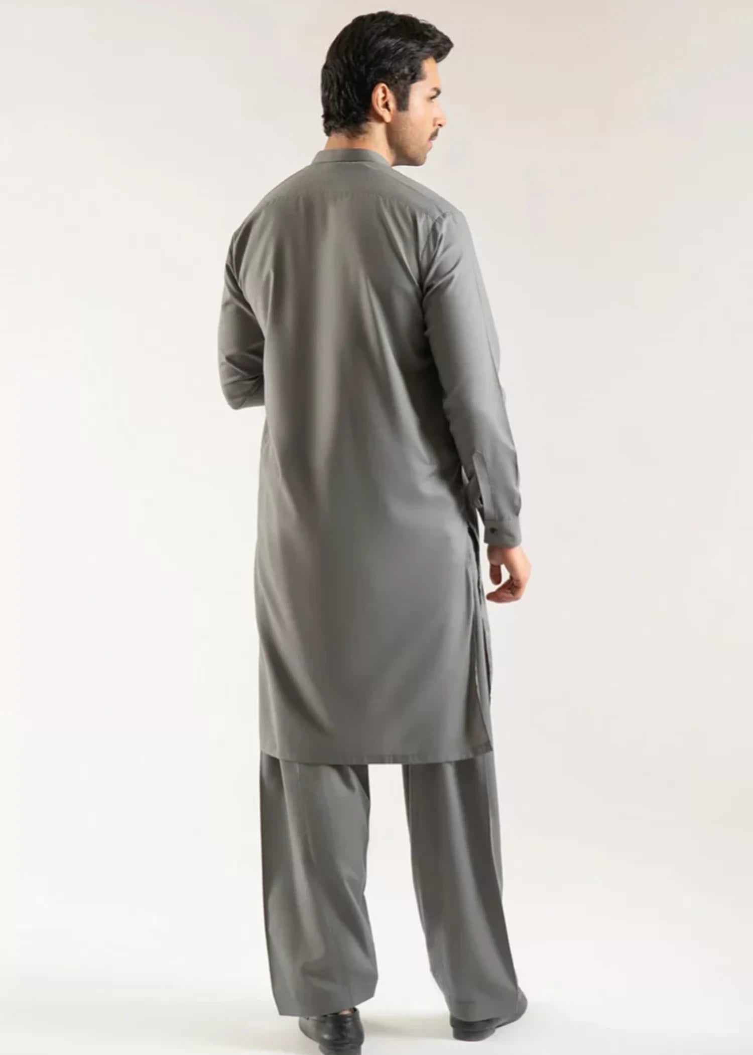 wash & wear Shalwar Kameez in Smoke grey